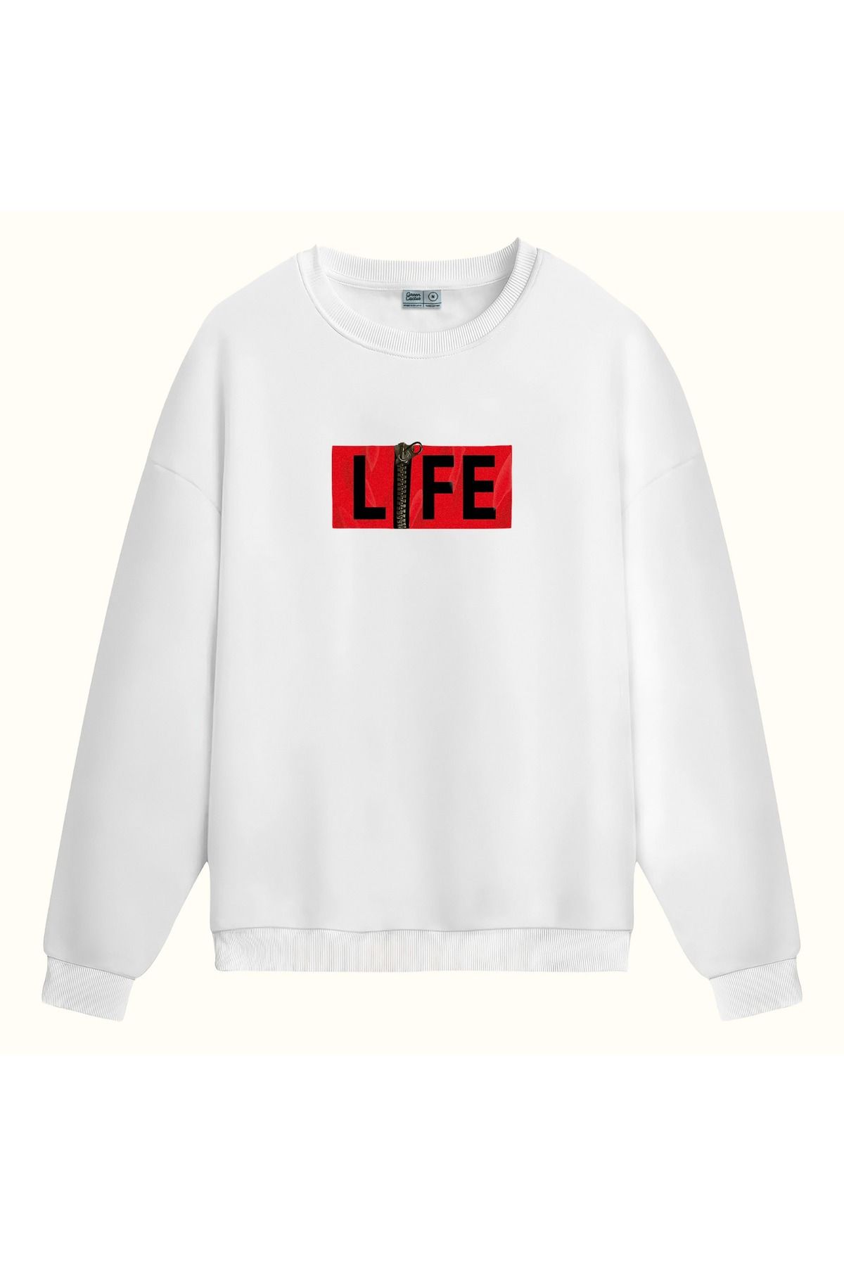 BLACKMAYS life is good tasarımlı sweatshirt