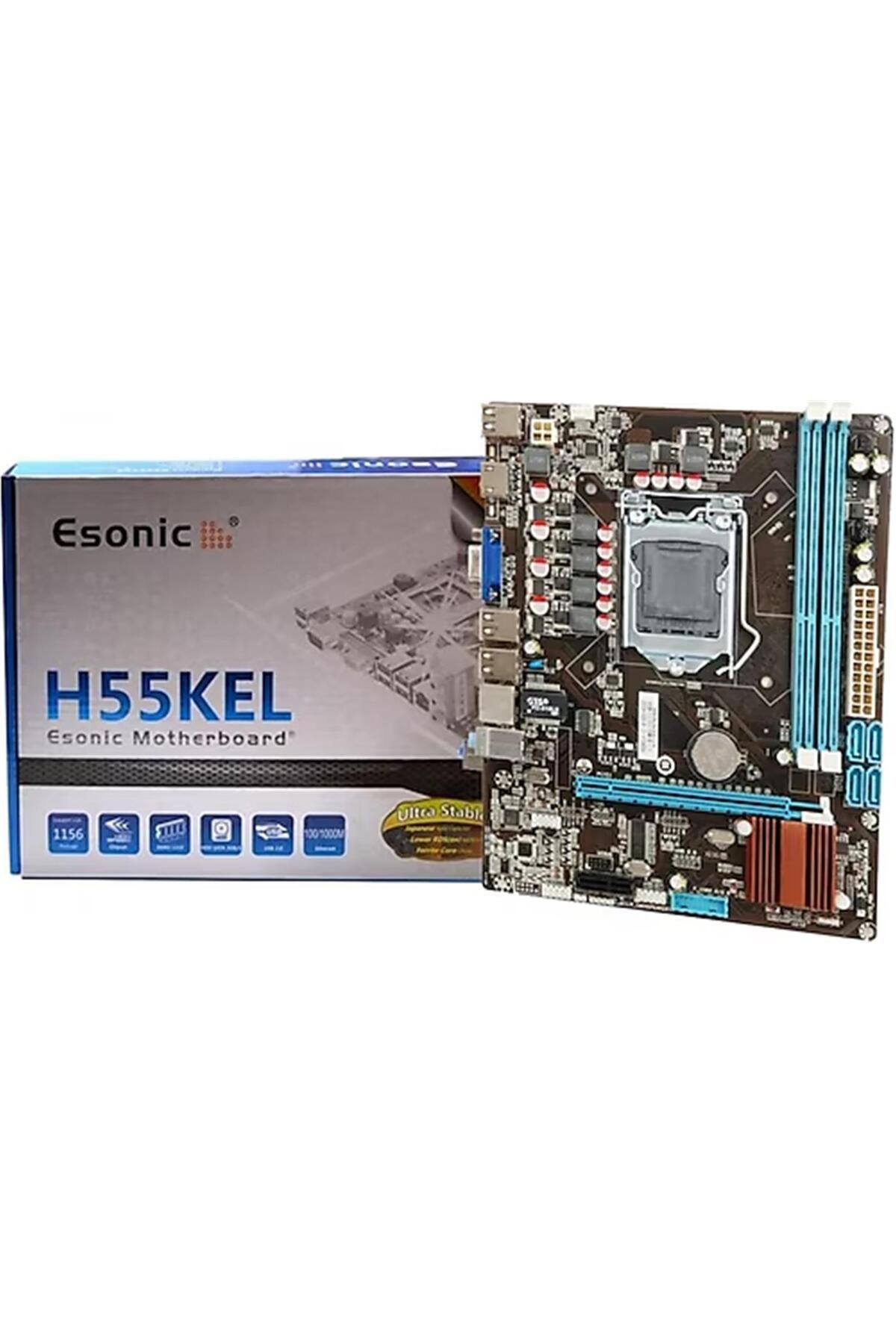 Vobotek Teknoloji Esonic H55KEL DDR3 Hdmı Vga SATA2 1156P Anakart