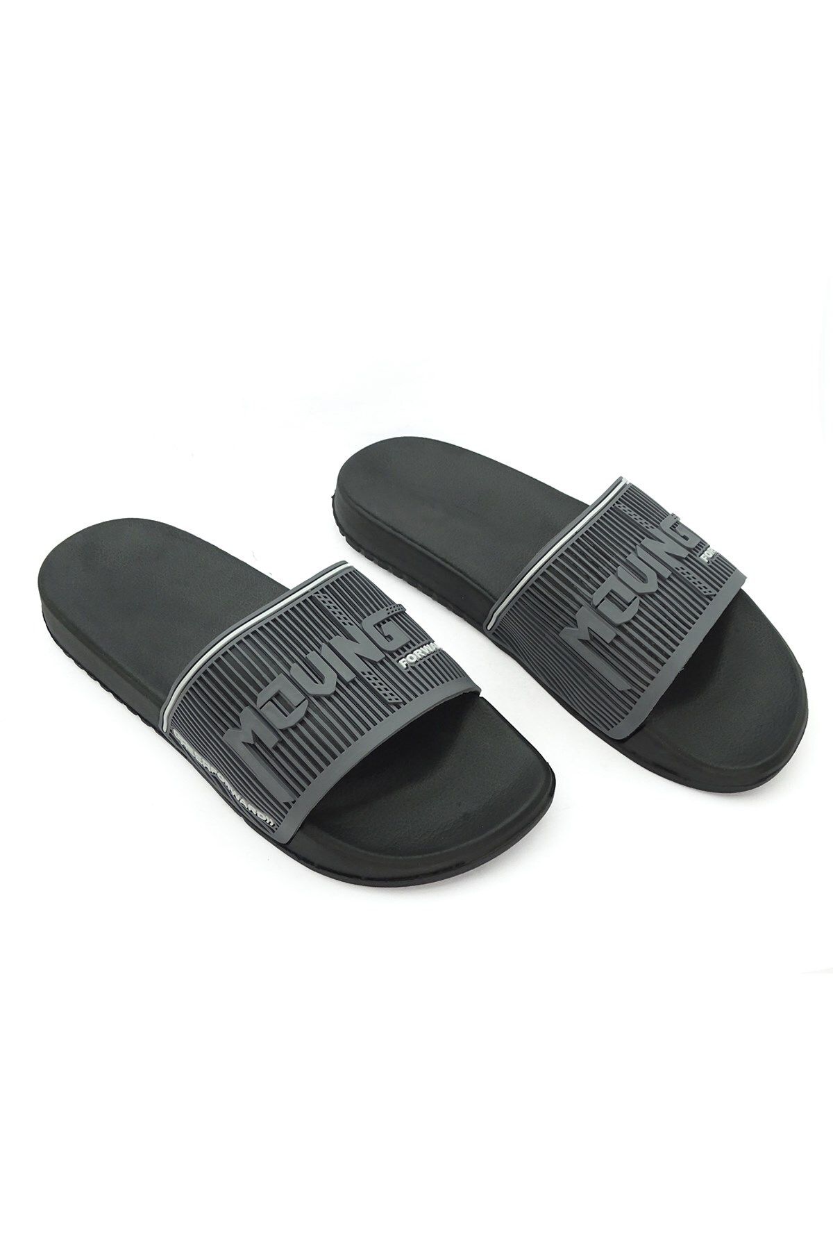 LETAO-Men's Black Mover Slippers - Suitable for Comfortable Beach and Pool Wet Floor 3