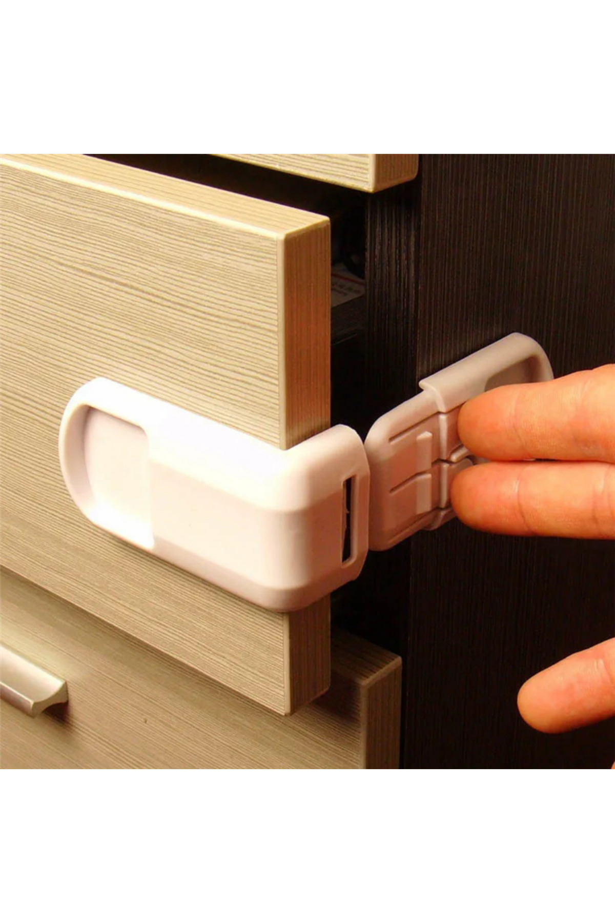 omilife Çocuk Koruma Kilidi 2'li Köşe Kapı Kolu Çocuk Koruyucu Kilit Balkon Ev Yatak Odası Kapı Güvenlik Kil fotoğrafı 5 (önizleme)