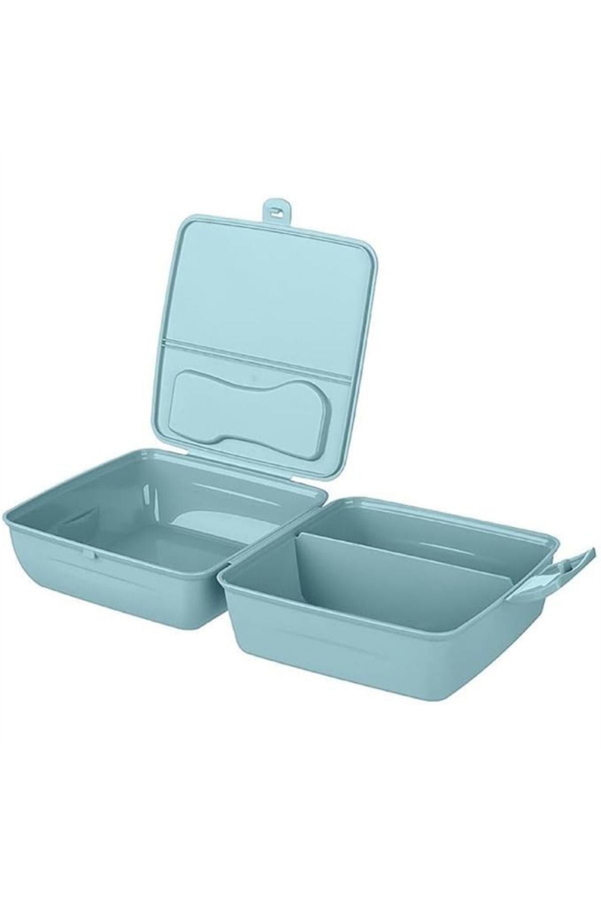 omilife-Portable School Picnic Food Container Lunch Box with Fork and Spoon Folded Compartment Lockable Storage Container 5