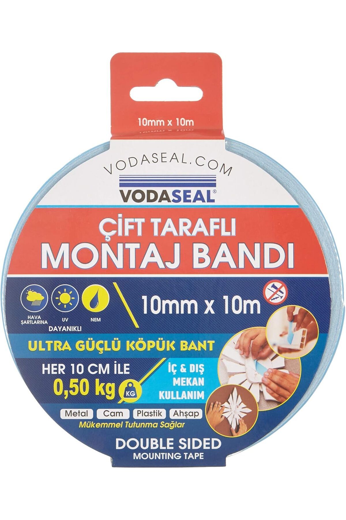 NcK Çift Taraflı Montaj Bandı, 10mmx10mt