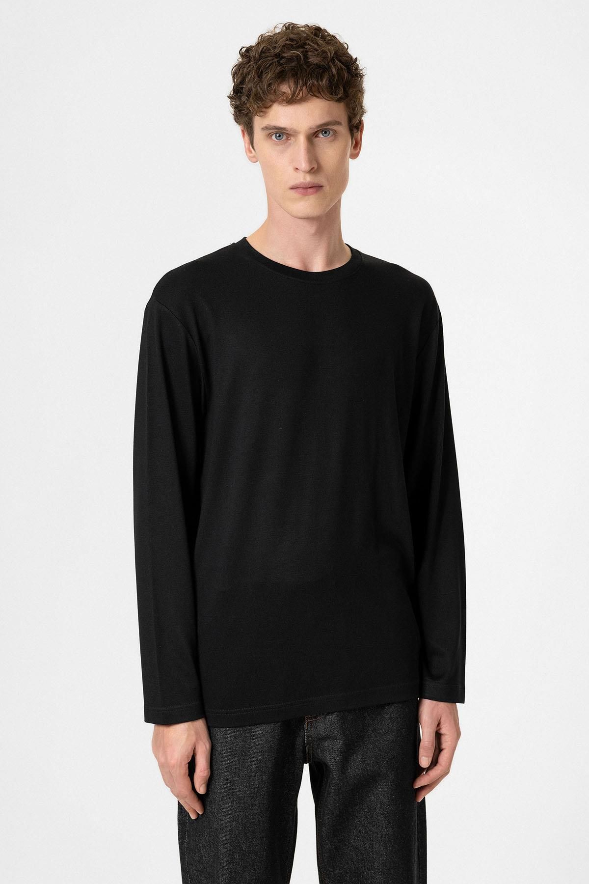 Antioch Siyah Relaxed Fit Basic Erkek T-Shirt