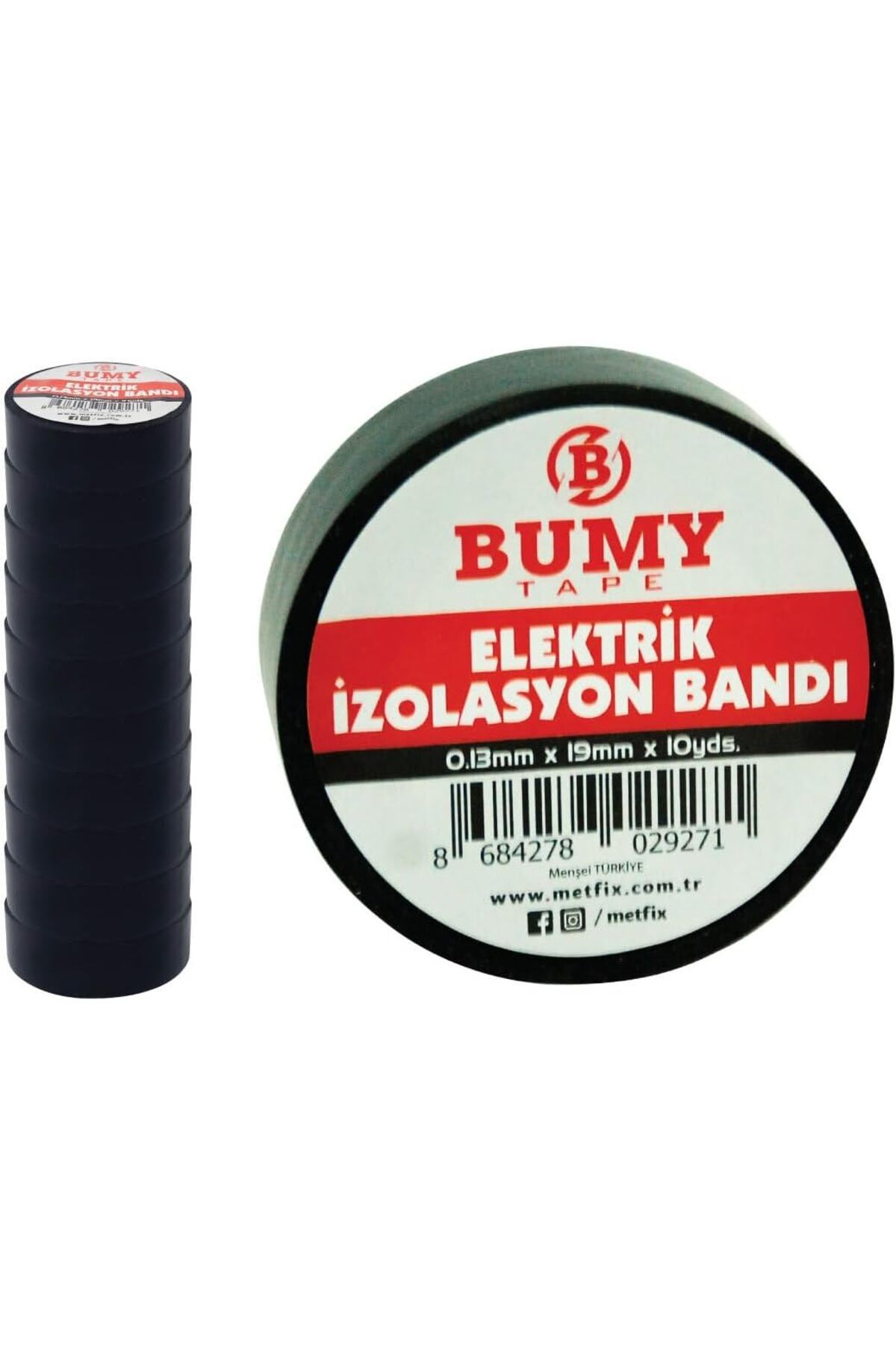 NcK ELEKTRİK İZOLASYON BANDI SİYAH - 19 MM X 10 YDS - (10 LU PAKET)