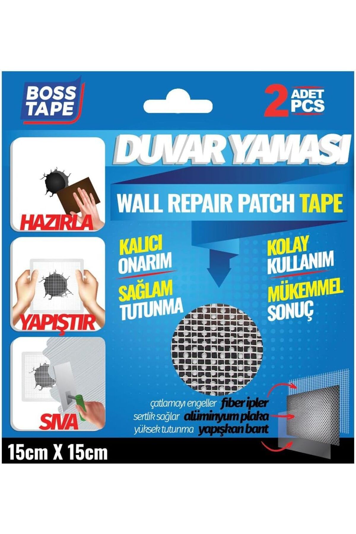 NcK Tape Duvar Yaması 2 Adet 15cmx15cm