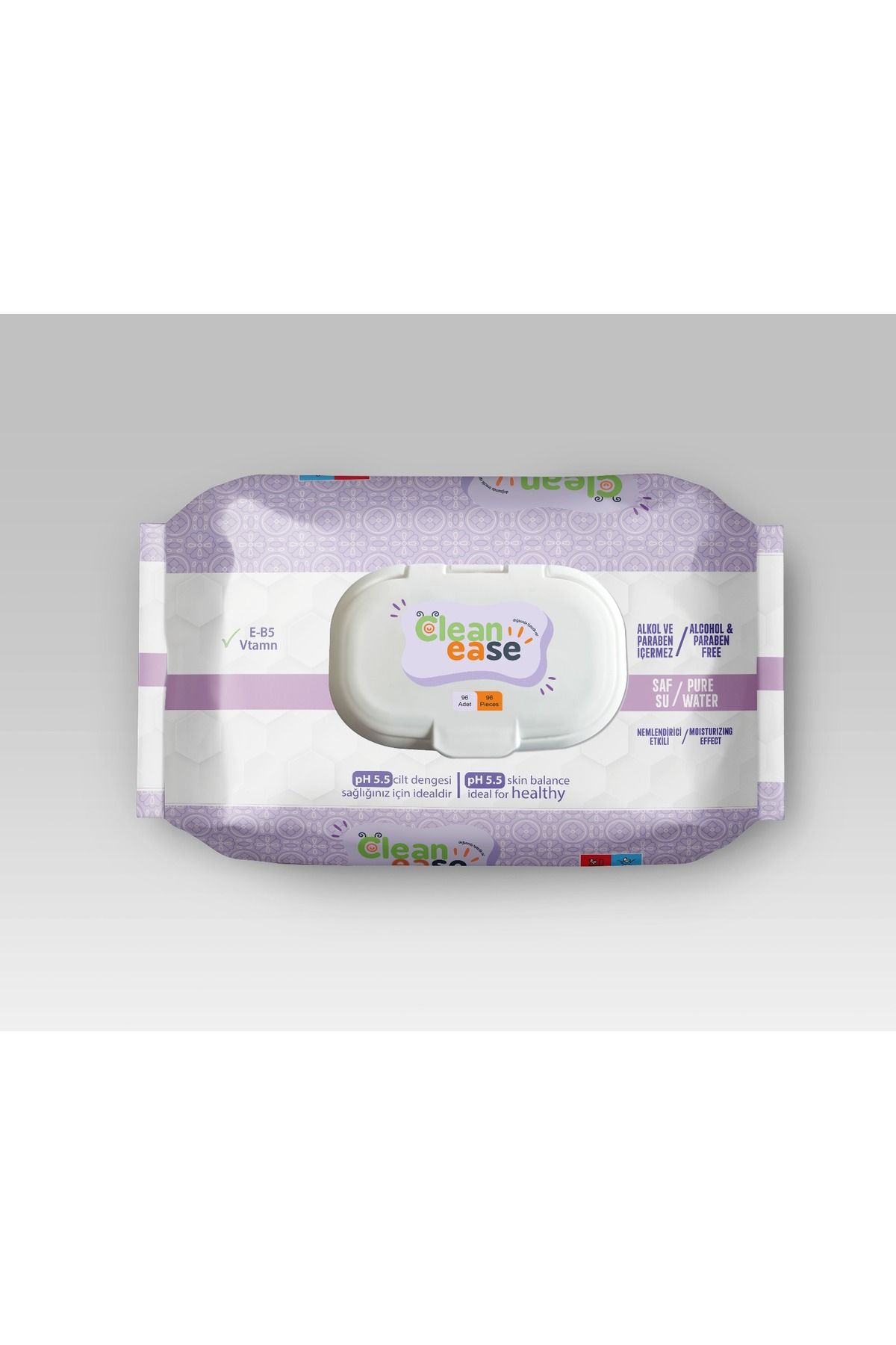 CLEAN EASE-مناديل مبللة 1 علبة 12 علبة 90 ورقة إجمالي 1080 ورقة من المناشف المبللة 3