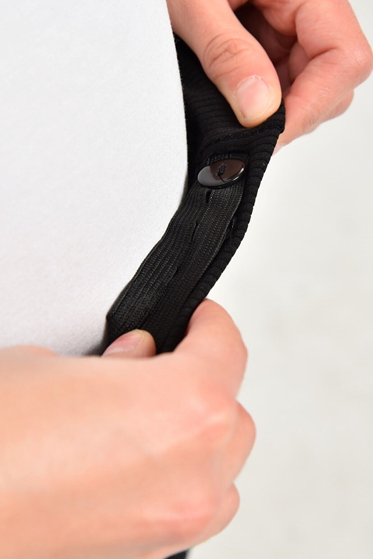 bonbonetti chocolate baby&kids Bir Beden Küçük Gösteren Toparlayıcı Solmayan Siyah Fitilli Hamile Tayt fotoğrafı 4 (önizleme)