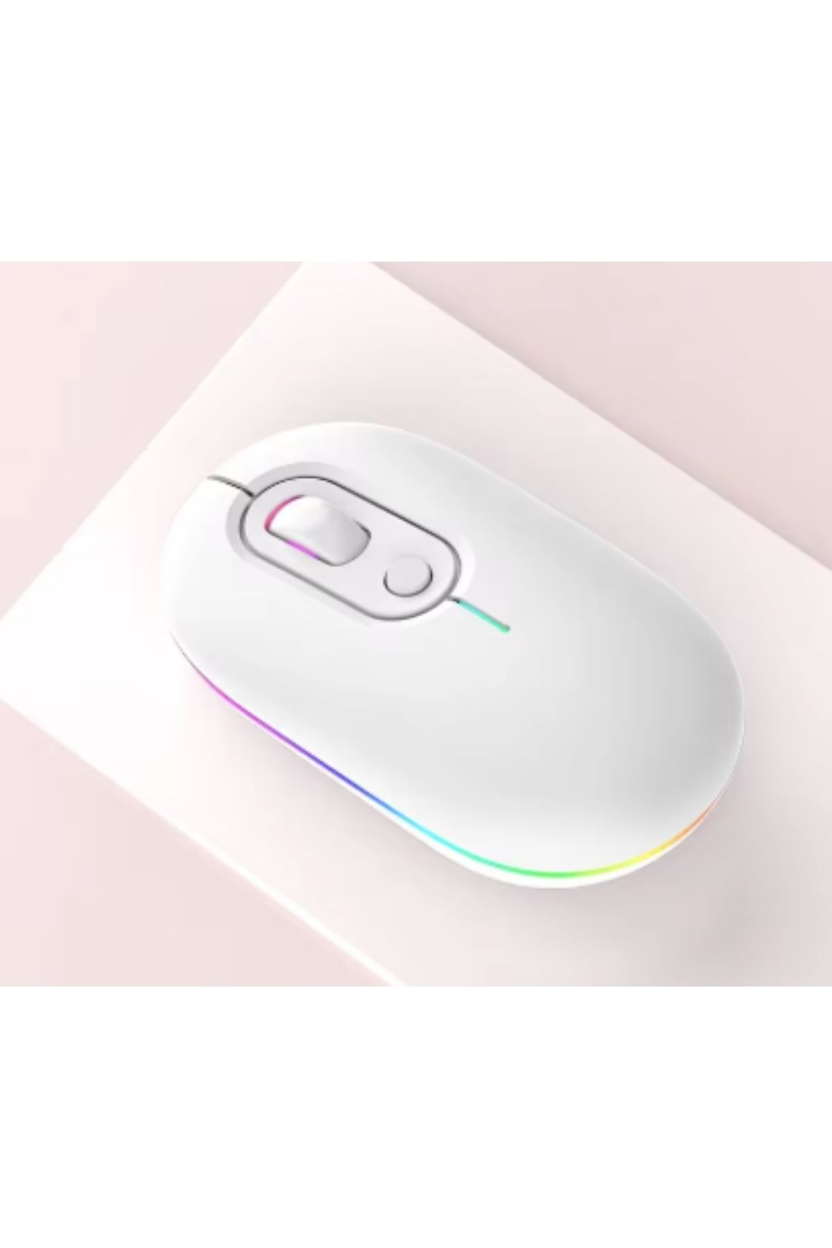 Noriyen Silent Plus RGB Işıklı Ultra Sessiz 4 Tuşlu USB 2.4G Şarjlı Kablosuz Wireless Bluetooth M1 Mouse