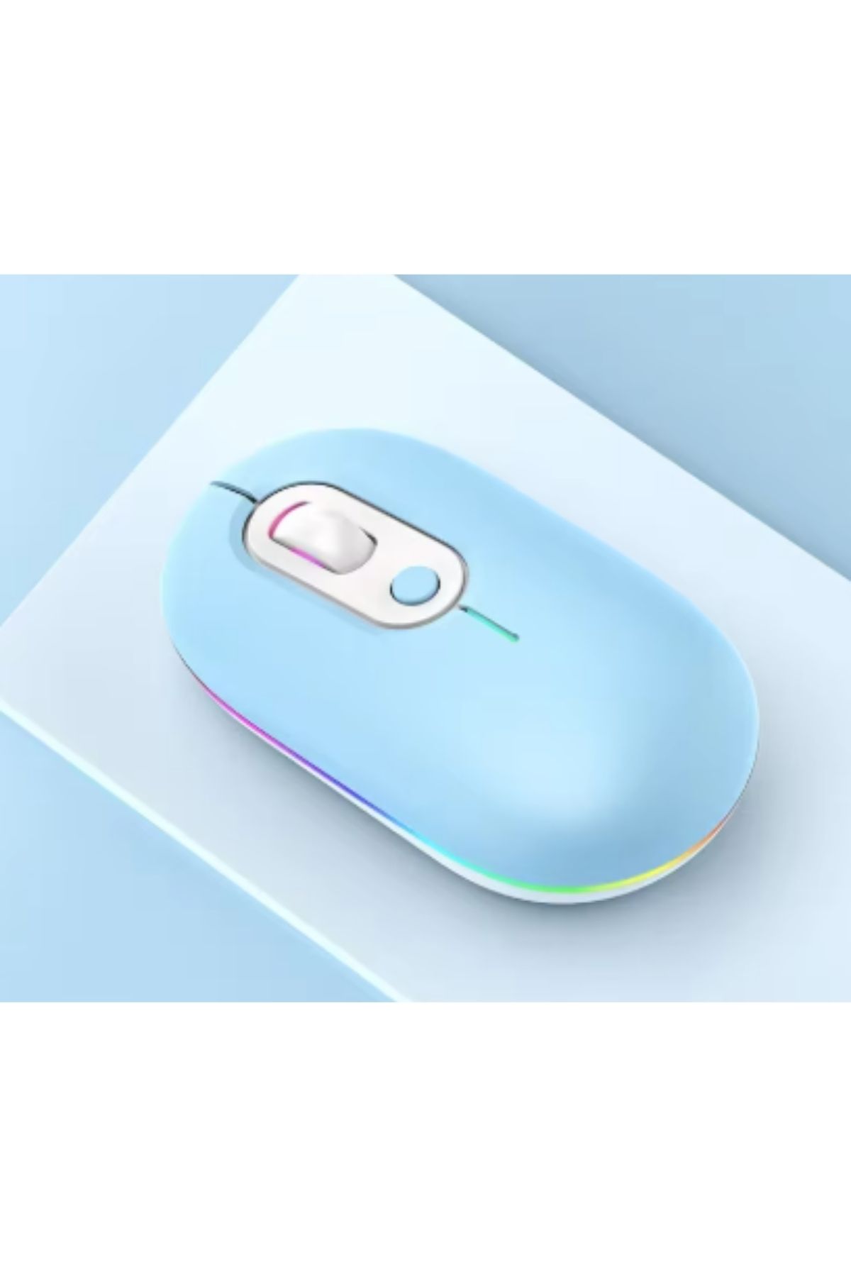 Noriyen Silent Plus RGB Işıklı Ultra Sessiz 4 Tuşlu USB 2.4G Şarjlı Kablosuz Wireless Bluetooth M1 Mouse