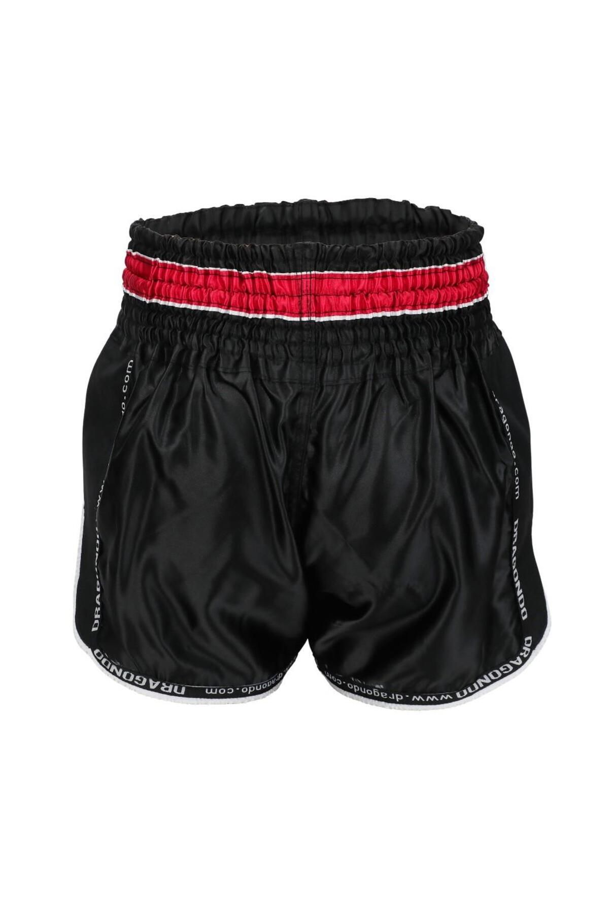 تجهیزات بوکس مشکی ورزش های ورزشی و شورت یکپارچهسازی با سیستمعامل Muay Thai MT3075 Dragondo