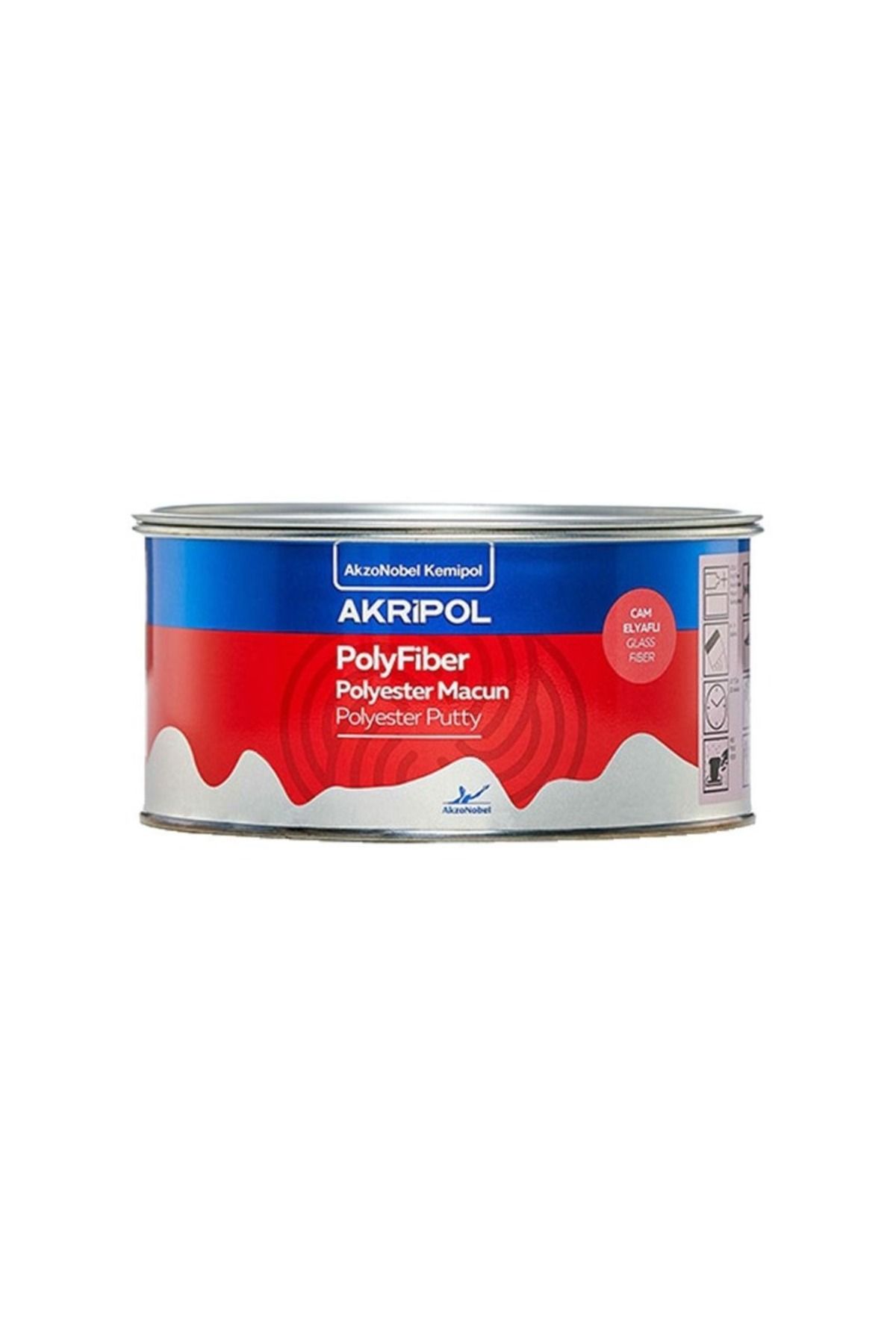 AKZO NOBEL Akripol Polyfiber Elyaflı Macun Gri 2,7 Kg