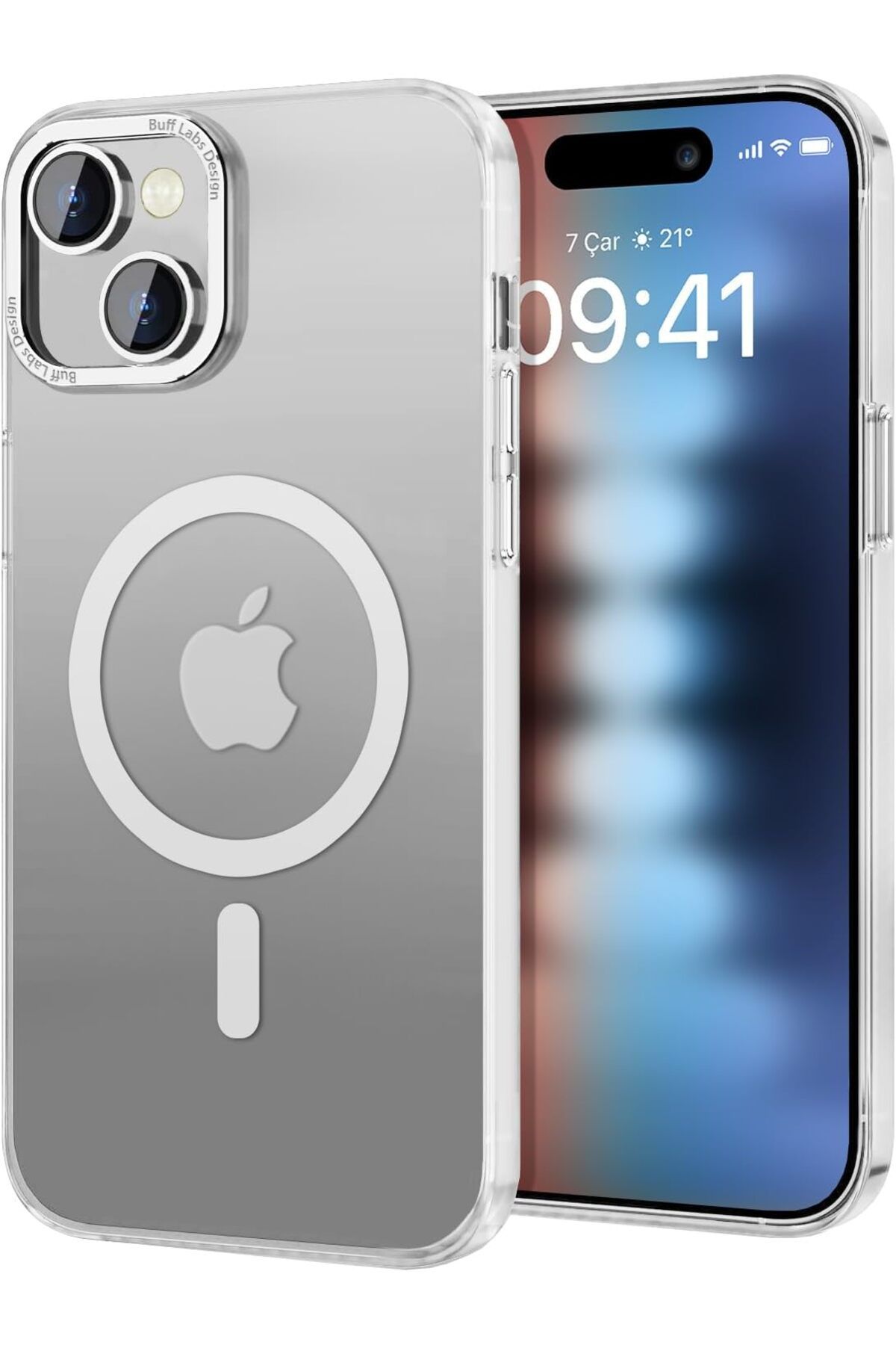 MCreative crashop LABS iPhone 15 TaoFit Manyetik Yarı Saydam Metal Çerçeveli Kılıf (Beyaz)  1073147