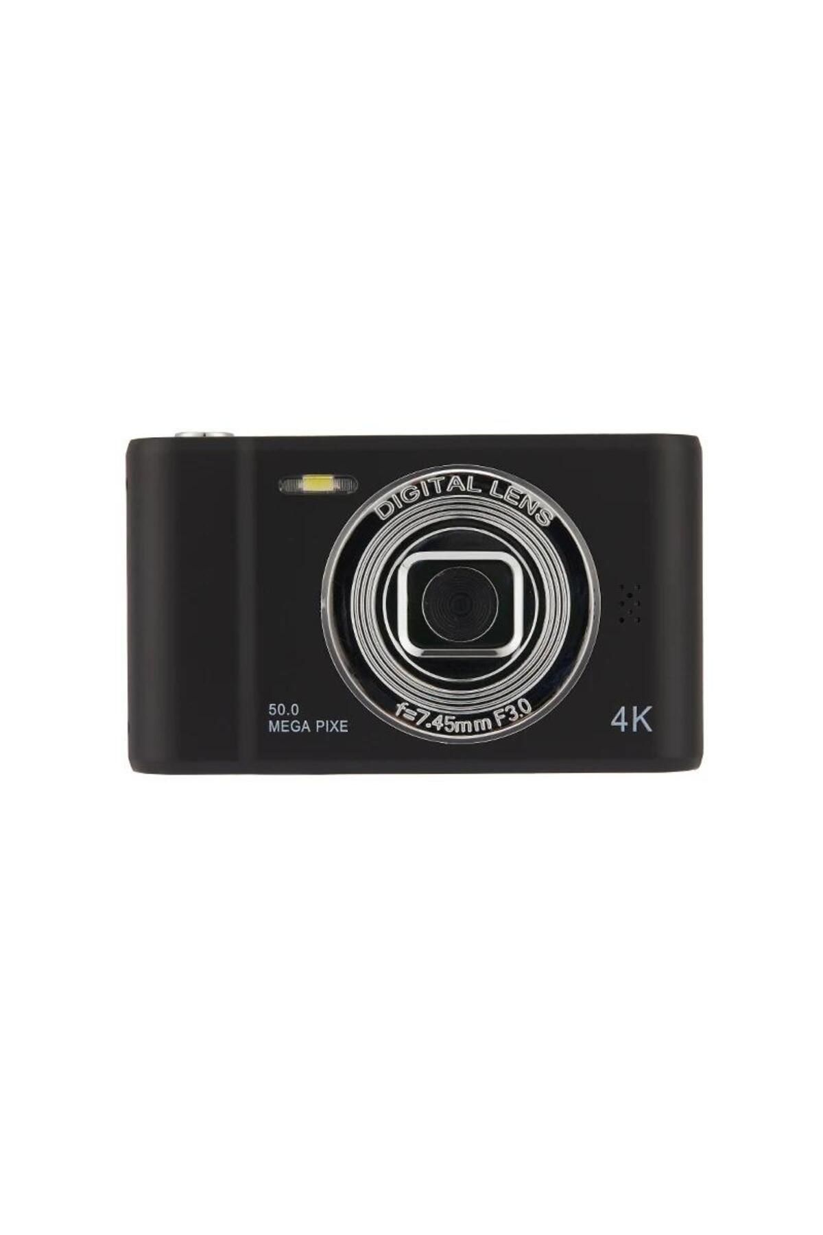 Zigver 4K Dijital Kamera Seyahat Selfie Kamerası 50 Megapiksel Zoom HD Fotoğrafçılık 2.4 inç Ekran Giriş