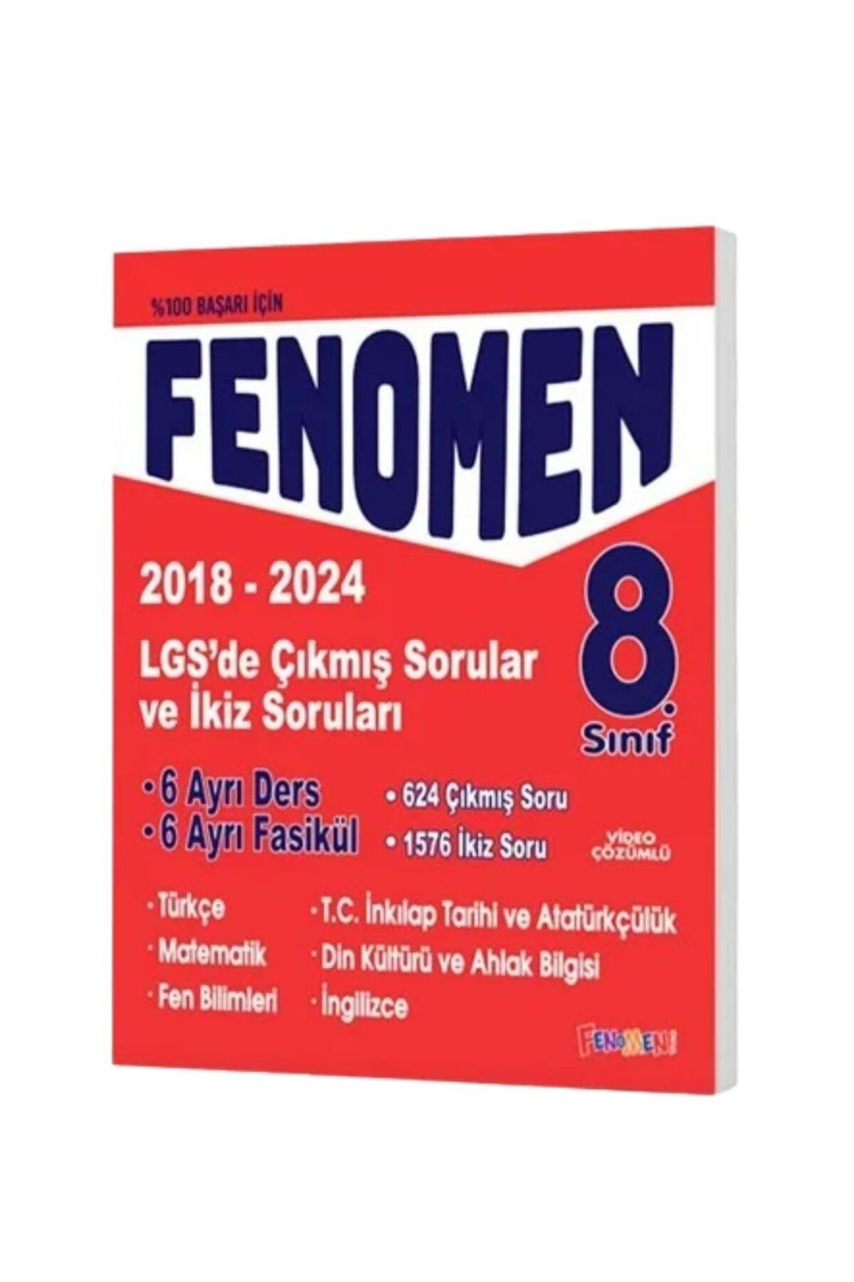 Bes Yayınları Fenomen 8 LGS Çıkmış Sorular Ve İkiz Soruları Seti (6 Kitap) (2018-2024)