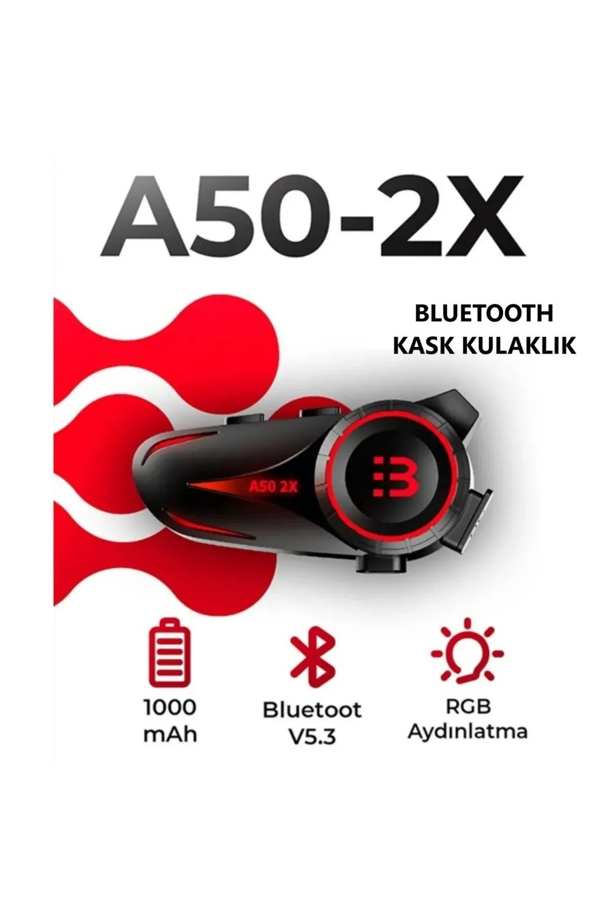 Zoli A50-2x 2025 Model 2 Kişi Bağlantılı  Bluetooth V5.3 Motosiklet Kask Kulaklık Rgb Renkli Interkom