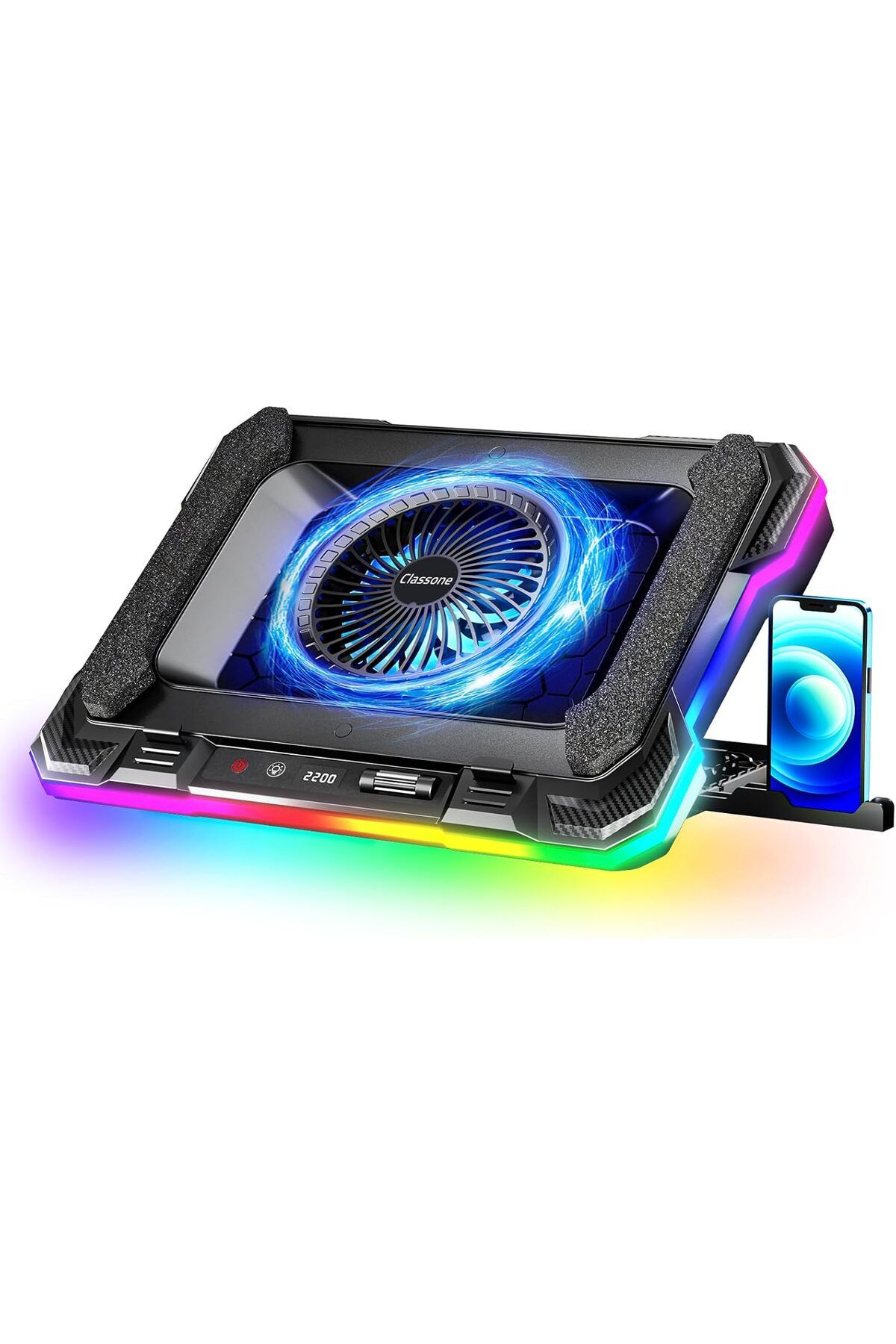 STOREMAX bystoreby GT100 Gaming Laptop Sogutucu 2200RPM, Rgb Işıklı, LED Display Notebook soğutucu stand