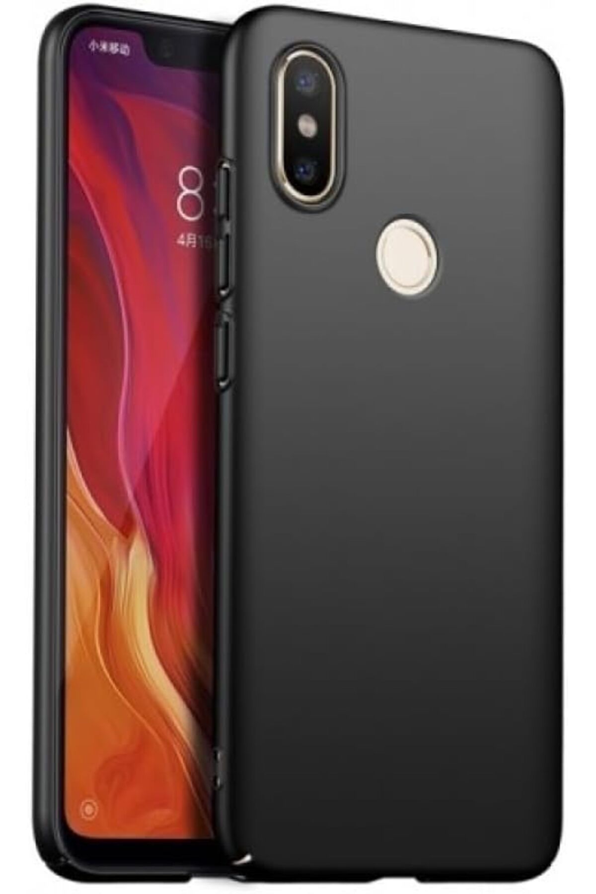 NcK Mi A2 Lite/Redmi 6 Pro Uyumlu Sert Rubber Silikon Kılıf (Siyah)