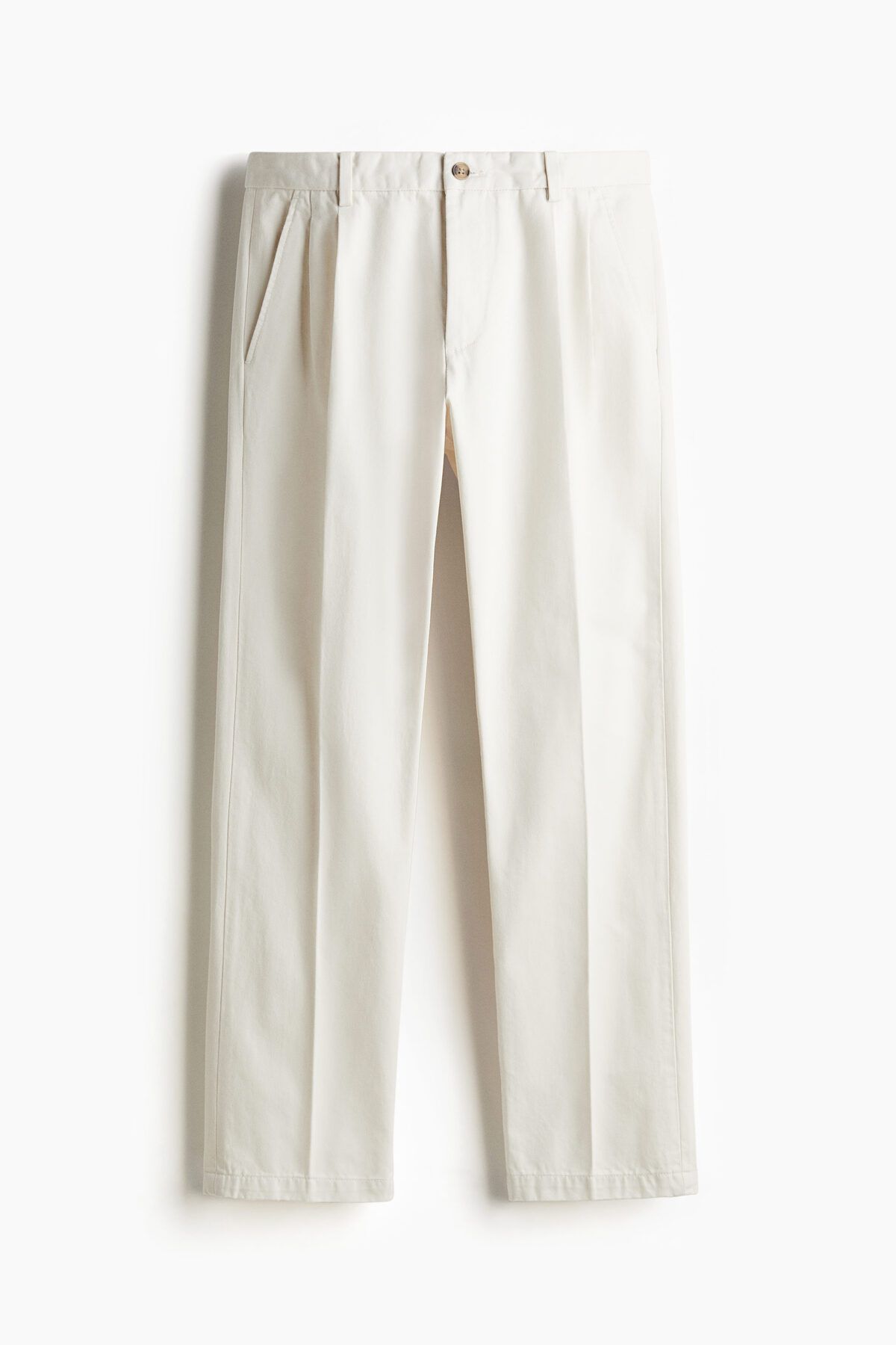 شلوار سفید مردانه مناسب چینو به طور منظم با کف ردیابی شده H M H&M