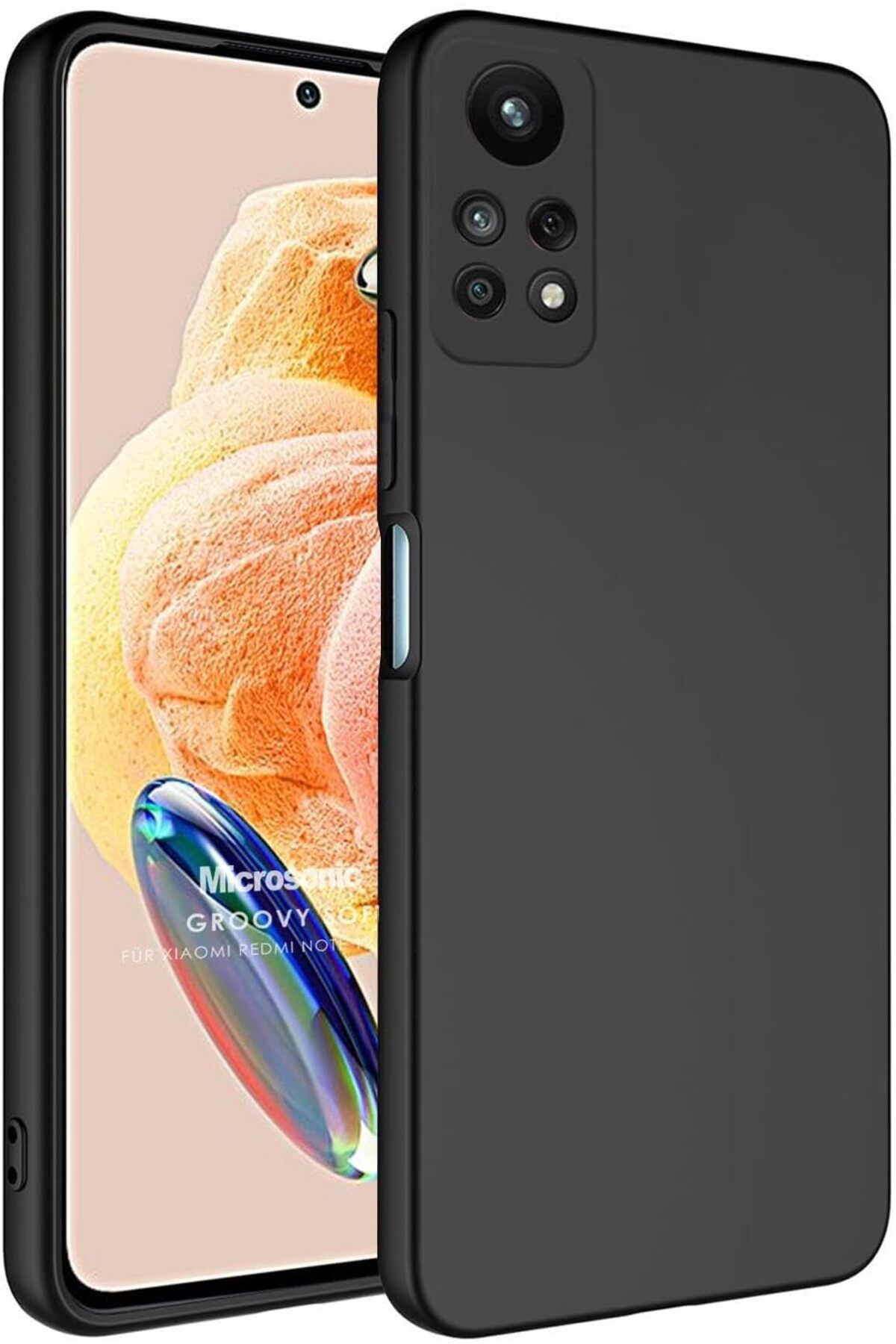 NcK Redmi Note 12 Pro 4G için Kılıf Groovy Soft Siyah [Redmi Note 12 Pro 4G ile Uyumlu Kılıf - Siyah]