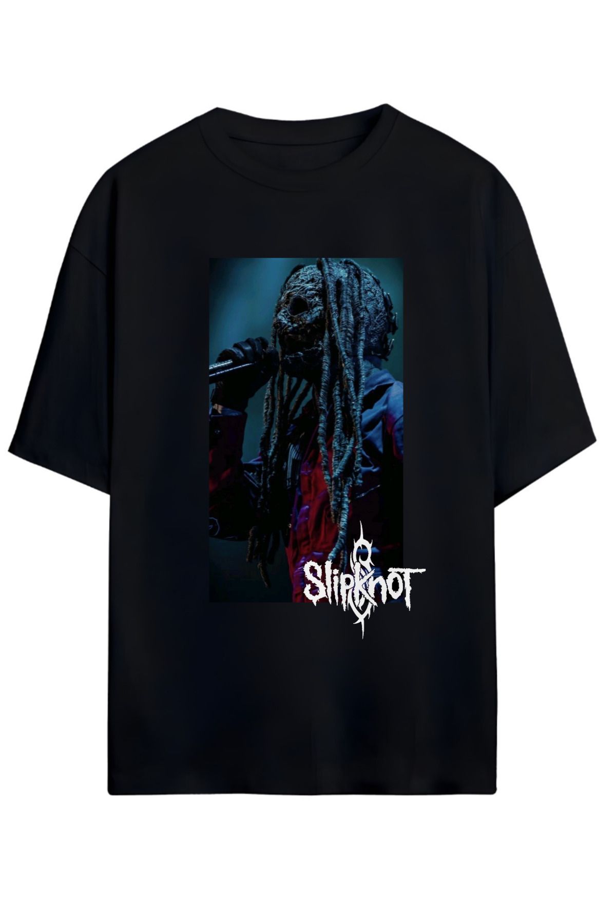 MAGORS SLIPKNOT TASARIMLI UNISEX YENİ SEZON OVERSIZE PAMUKLU  T-SHIRT