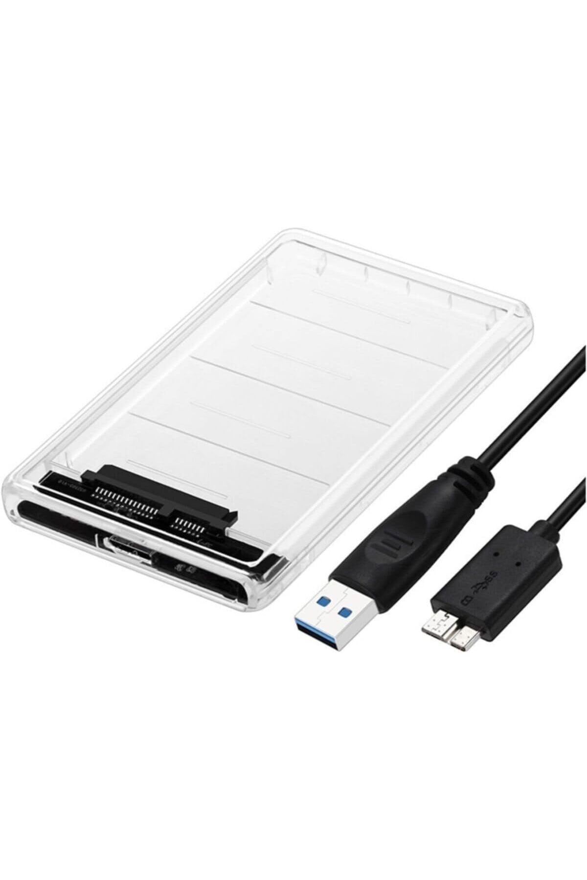 NcK 4266 2.5 Usb 3.0 Harici Ssd Harddisk Şeffaf SataTaşınabilir Hdd Kutusu