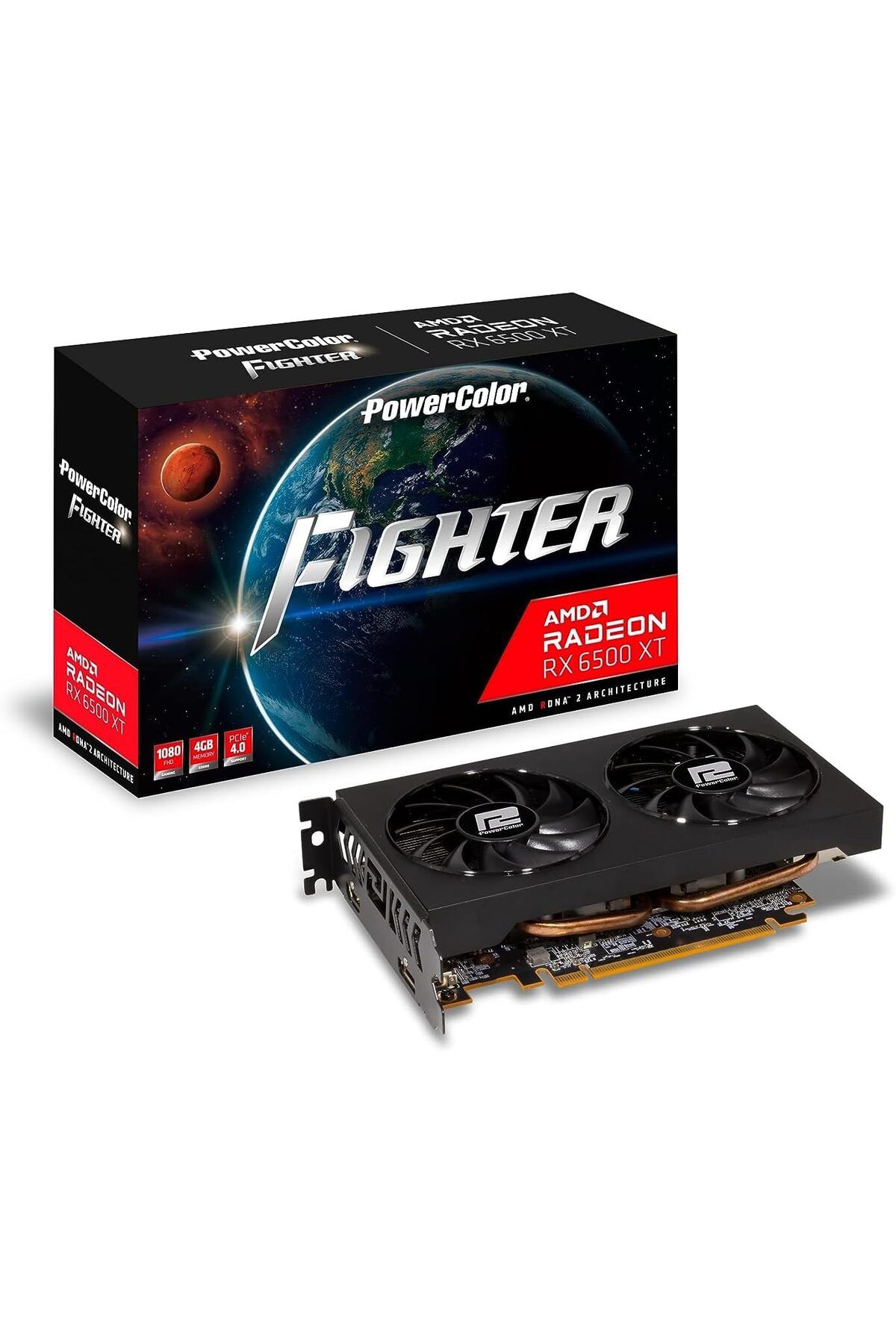 NcK RX 6500XT 4GB Fighter 4GB GDDR6 HDMI DP,AXRX 6500XT 4GBD6-DH/OC