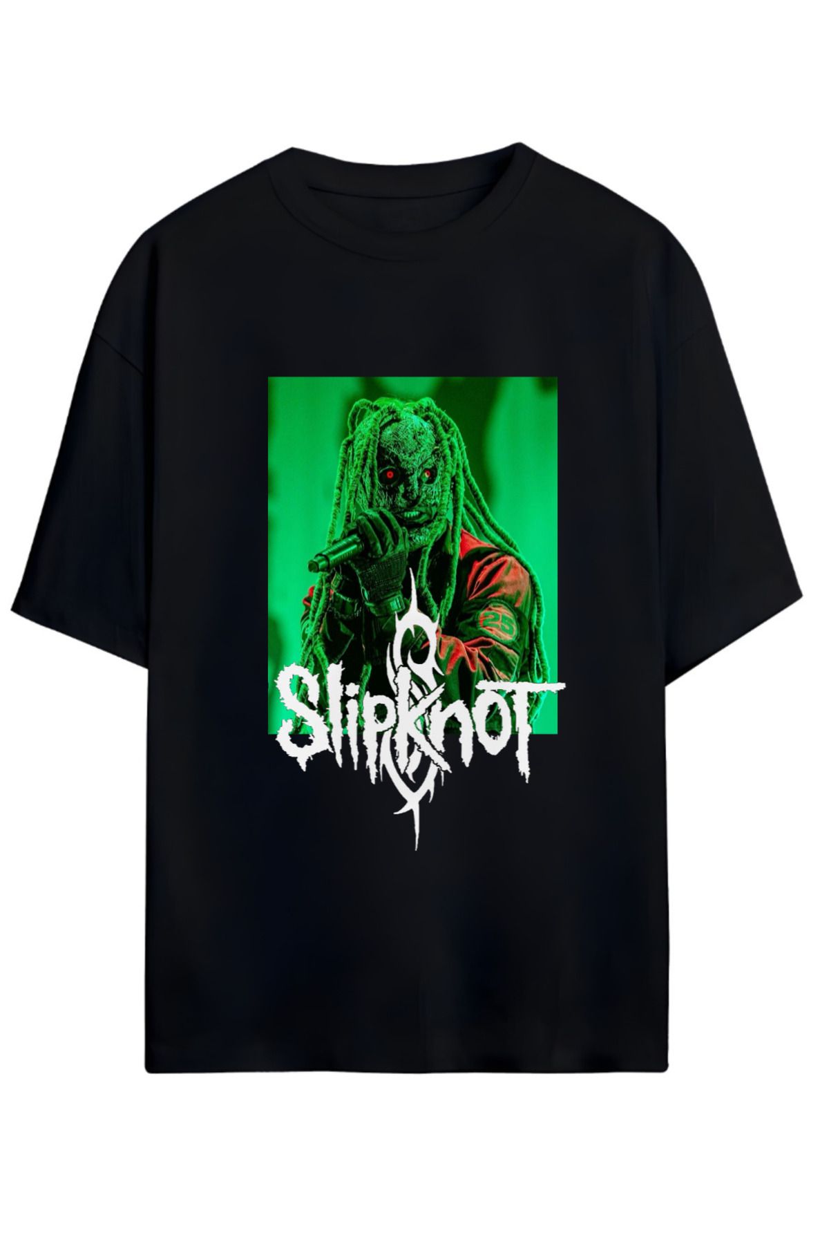 MAGORS SLIPKNOT TASARIMLI UNISEX YENİ SEZON OVERSIZE PAMUKLU  T-SHIRT