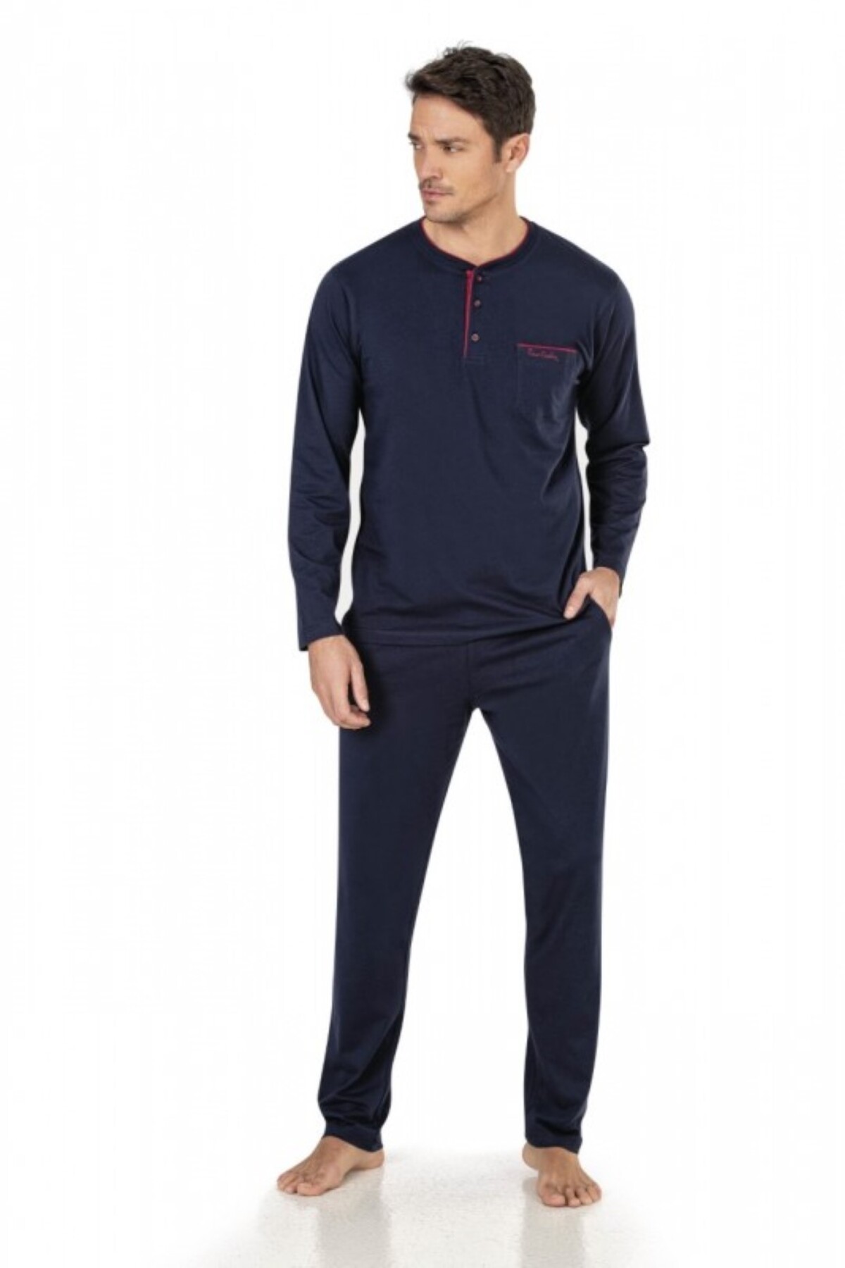 ست پیژامه مردانه راسته فاق نرمال آستین بلند | پیر کاردین Pierre Cardin Q2.U.0O.K2.K.A0.P.C - تصویر 5