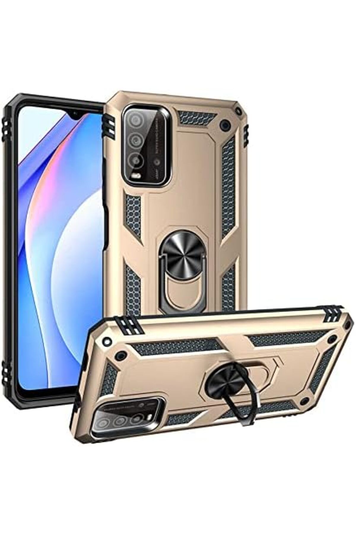 NcK Xiaomi Redmi 9T ile Uyumlu Yüzüklü Standlı Vega Kapak