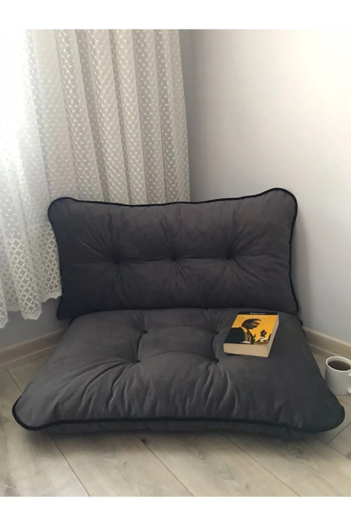 Lavinia Puf Lavinia Petek Önü Palet Yer Minderi Ikili Takım Antresist Füme