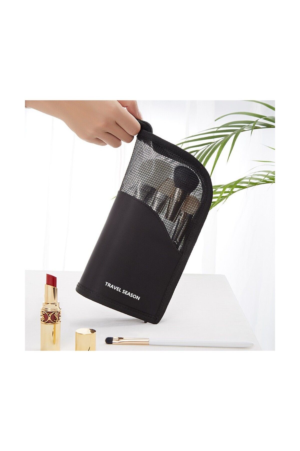 ZENİTH-Black Travel Makeup Brush Bag 3