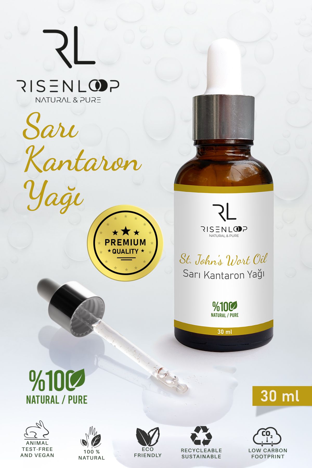 risenloop natural&pure Kantaron Yağı %100 Saf Doğal 30 ML