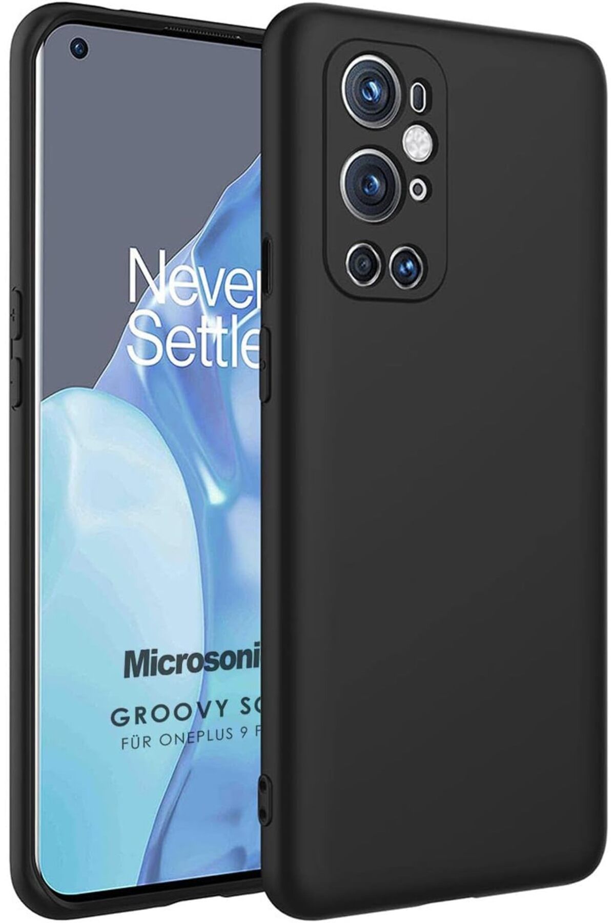 NcK OnePlus 9 Pro için Kılıf Groovy Soft Siyah [OnePlus 9 Pro ile Uyumlu Kılıf - Siyah]