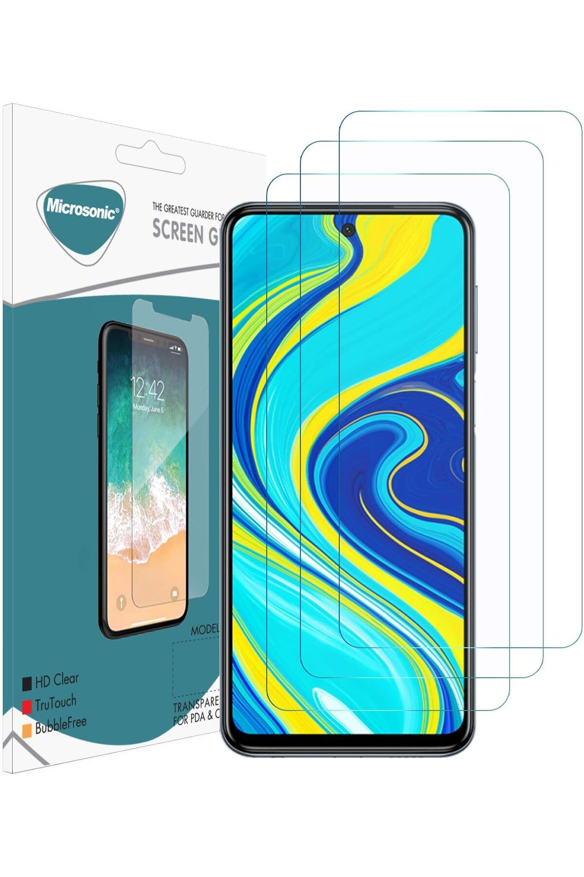 NcK Xiaomi Redmi Note 9 Pro Uyumlu Protector Nano Glass (3 Pack)