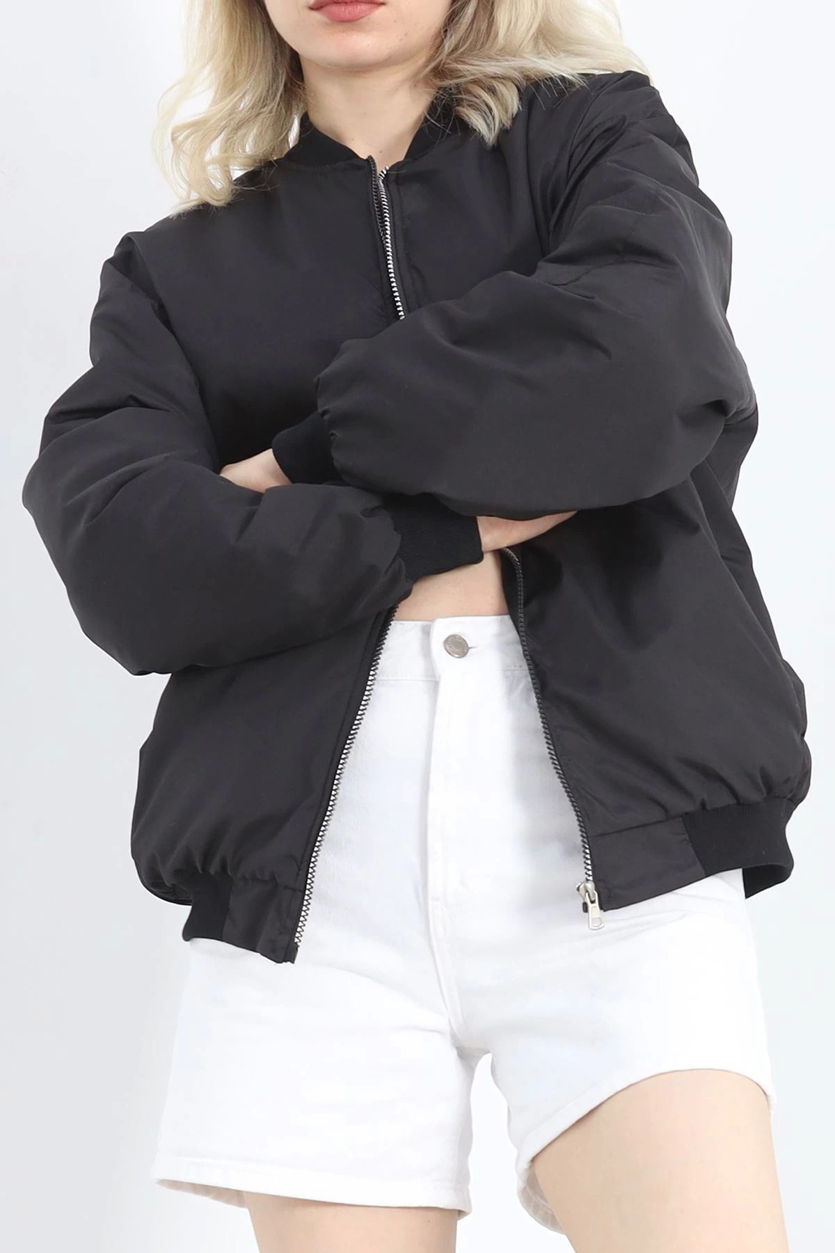 KAZAX Unisex Bomber Ceket Siyah - 20362.1761.