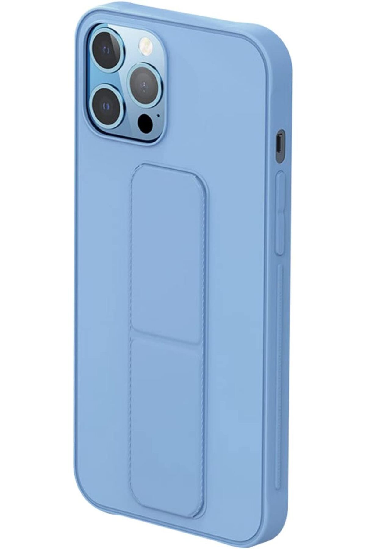 NcK iPhone 11 Pro uyumlu ULTRA Güçlü Manyetik Yatay/Dikey Standlı Silikon Kılıf (Sierra Blue)