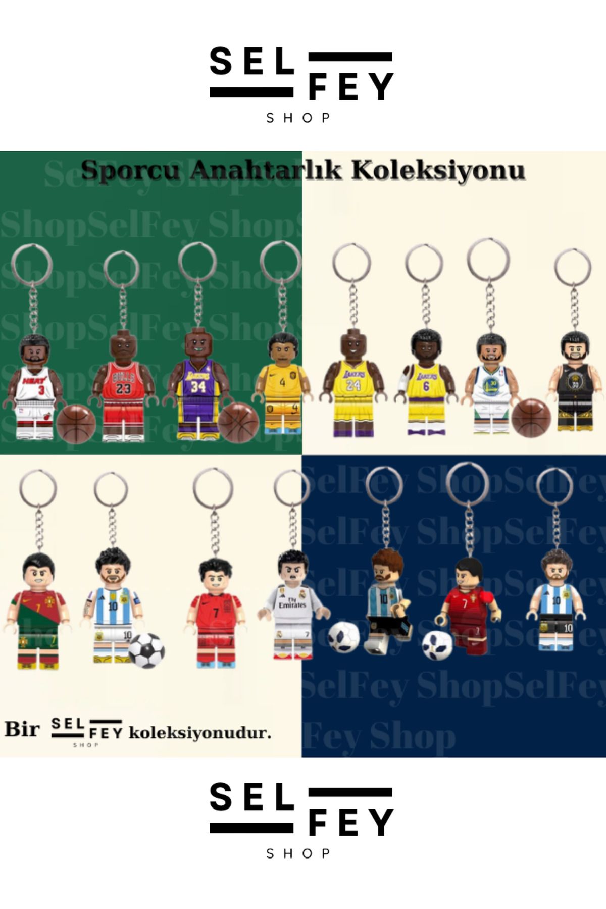 SelFey-Lego Model Diego Maradona Keychain 2