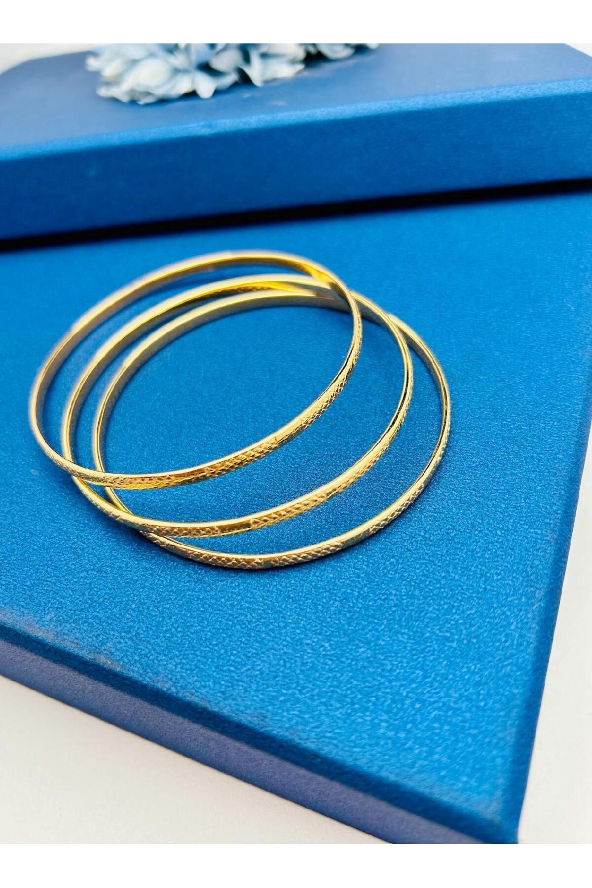 Vouye Şık Zırkon Steel Bangle Seti