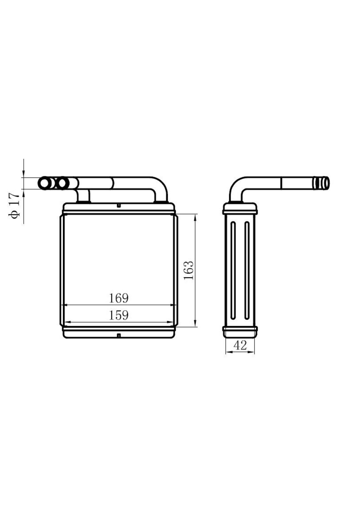 Oris KALORIFER RADYATORU HYUNDAI H100 MINIBUS 1994-2005 (163X165X42)