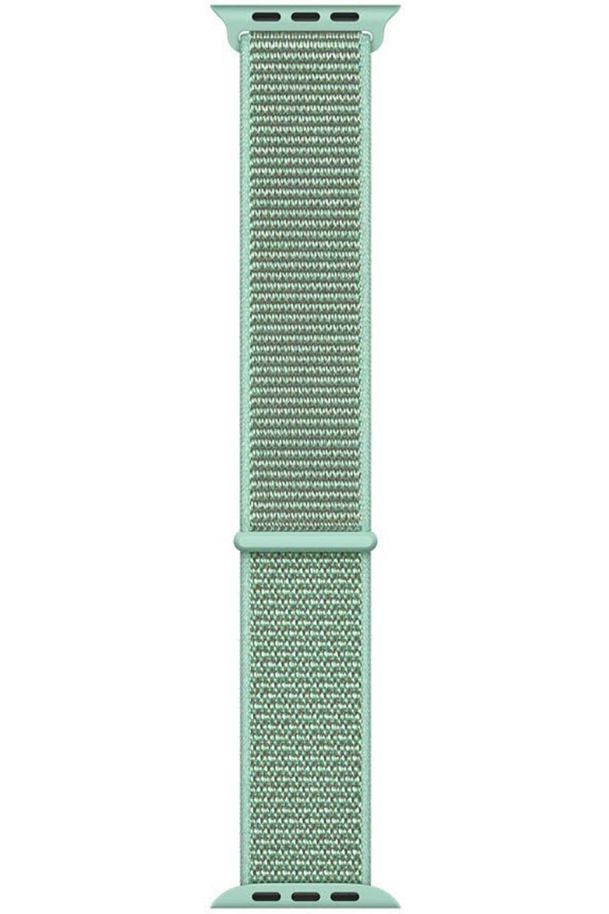 NcK Watch Series 1 42mm için Uyumlu Kordon Hasırlı Woven Marine Green