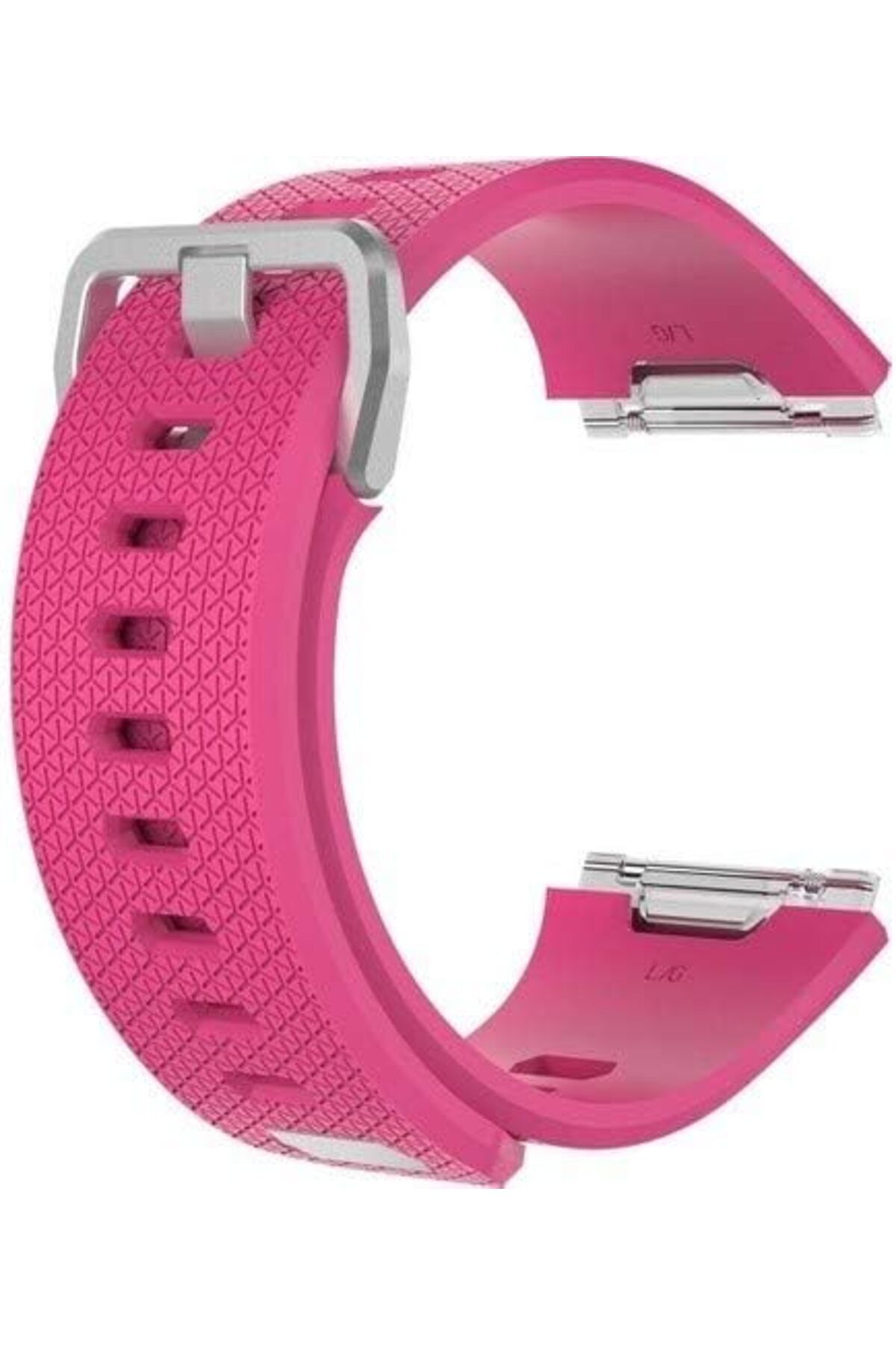 NcK Fitbit Ionic Uyumlu Silikon Kordon Kayış Pembe - S