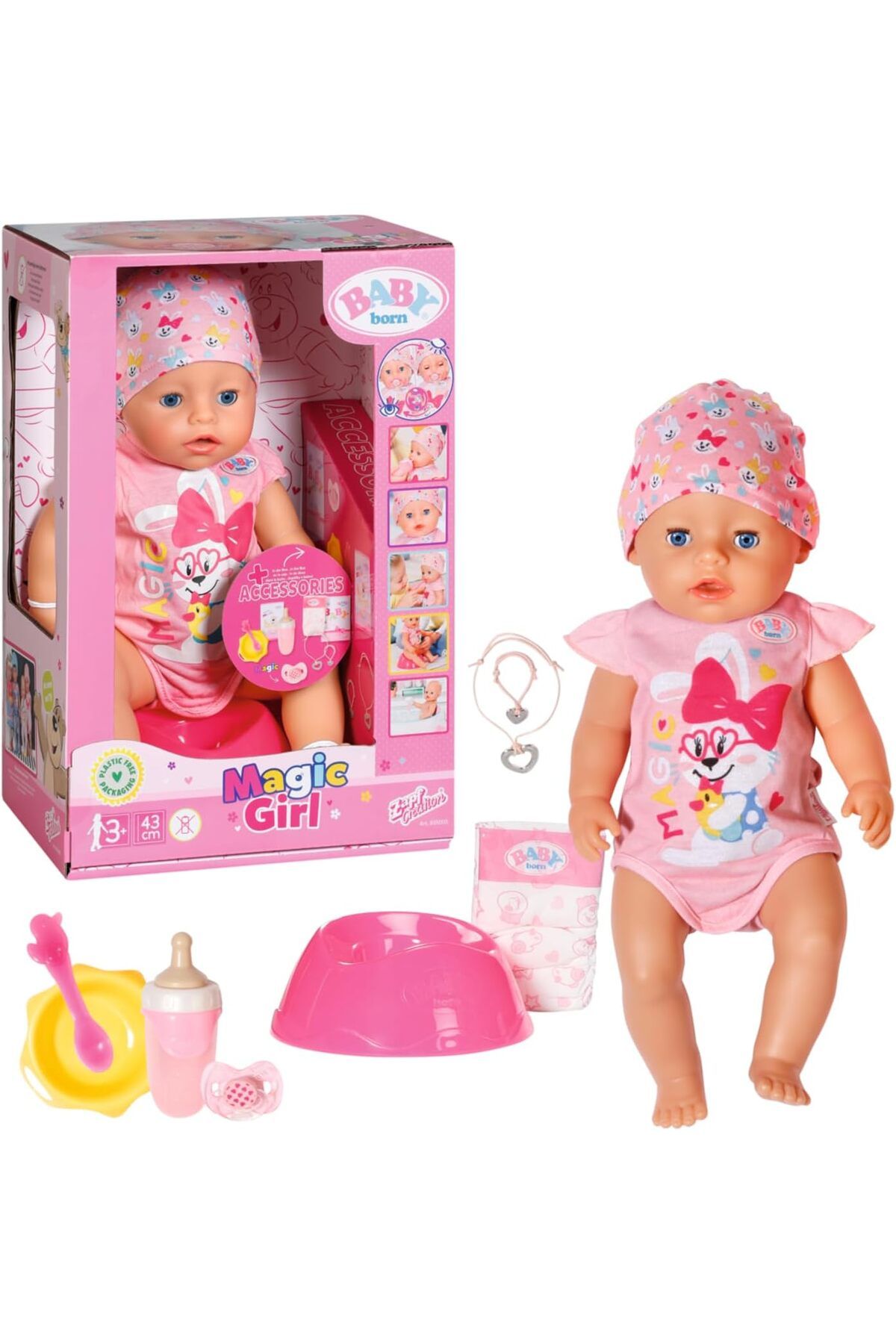 STOREMAX efshopx Born 43cm Magic Girl Bebeği New Desing 1002192