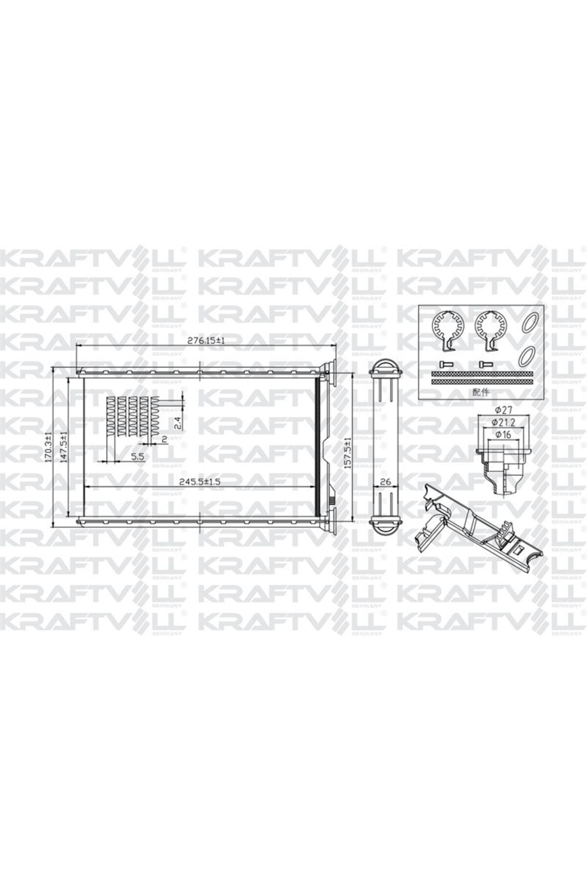 Kraftvoll KALORIFER RADYATORU BMW E87 E90 F26 F25 E84 E92 E91 E81