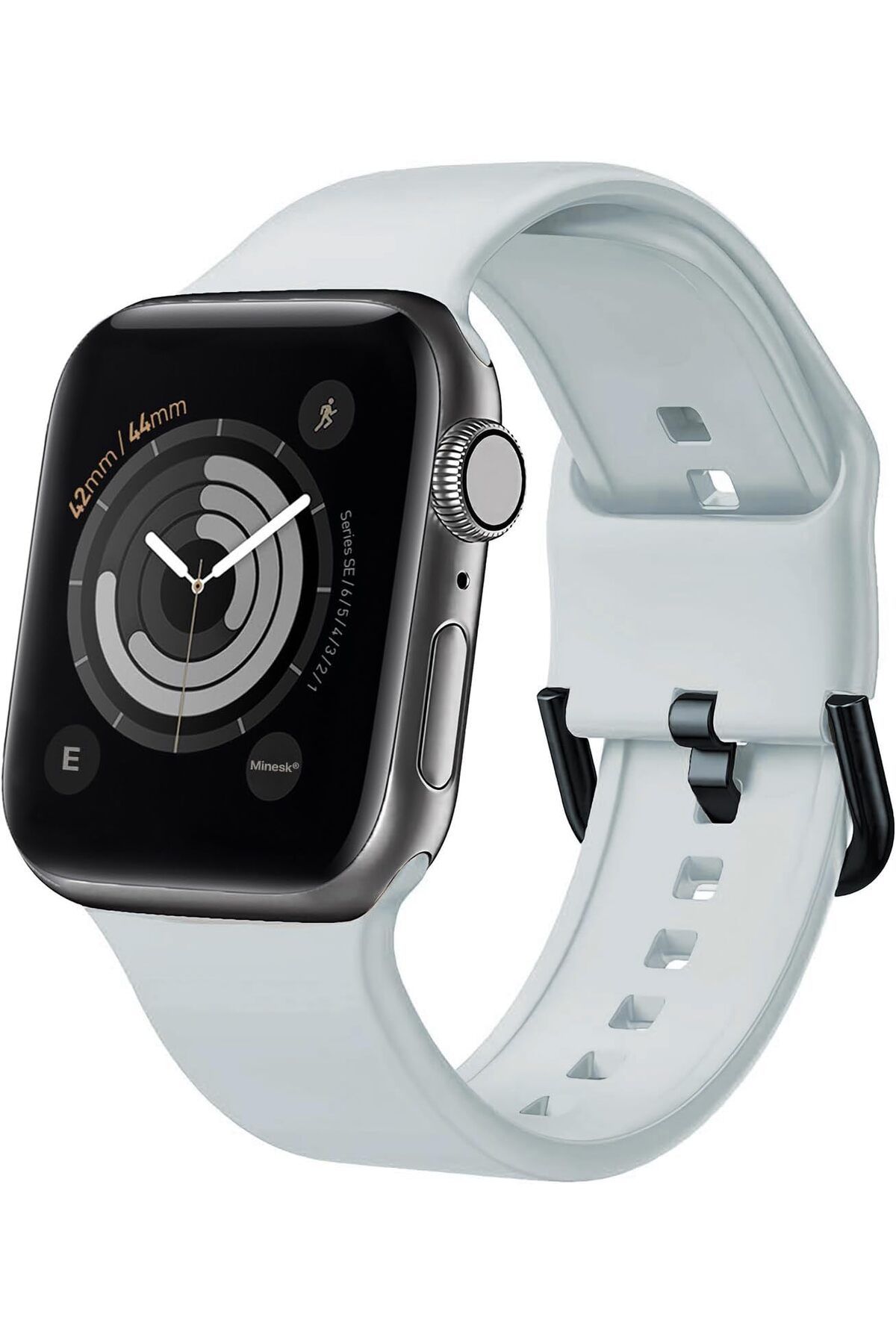 NcK Apple Watch ile Uyumlu Yeni Nesil Tokalı Silikon Kordon 42-44-45-59 mm Uyumlu