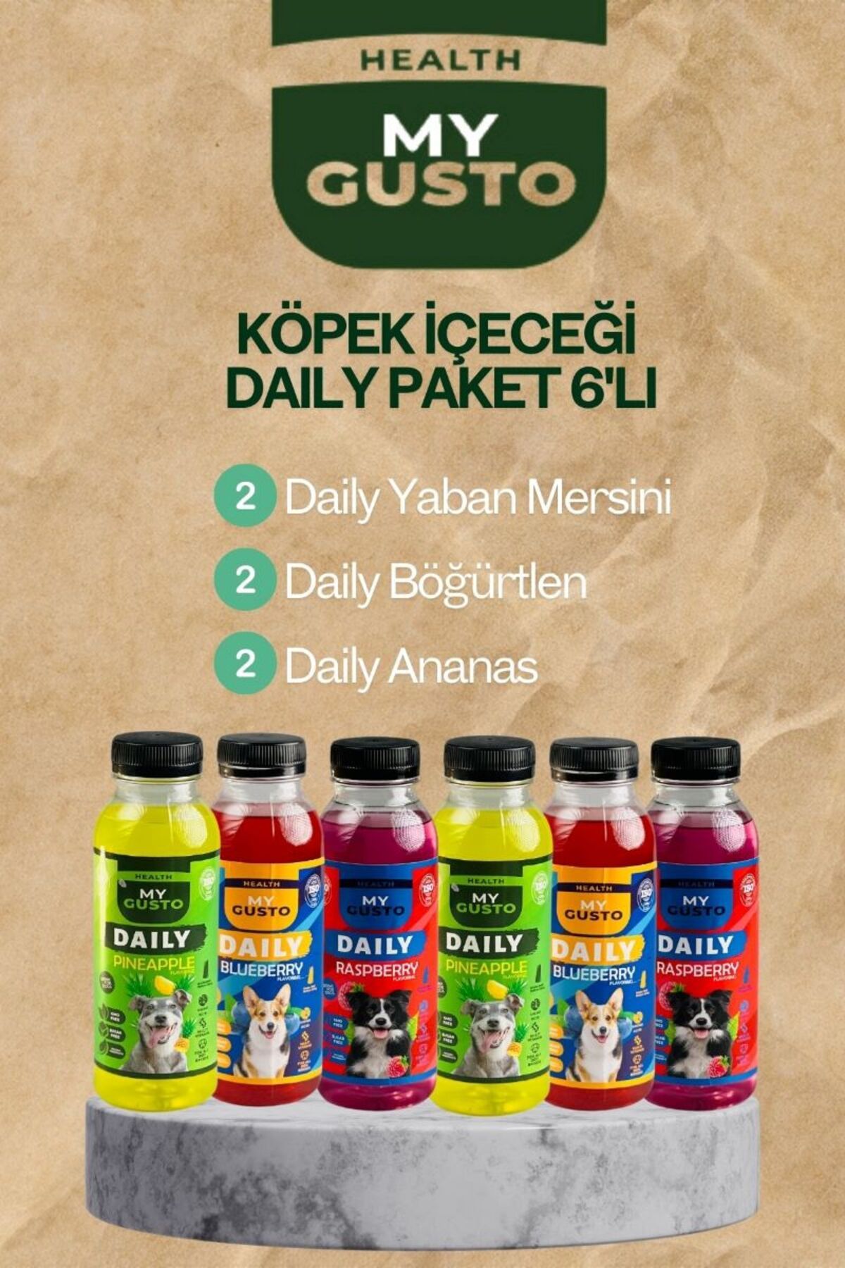 My Gusto Health Köpek İçeceği Karışık Daily Set 6'lı Paket 300 ml