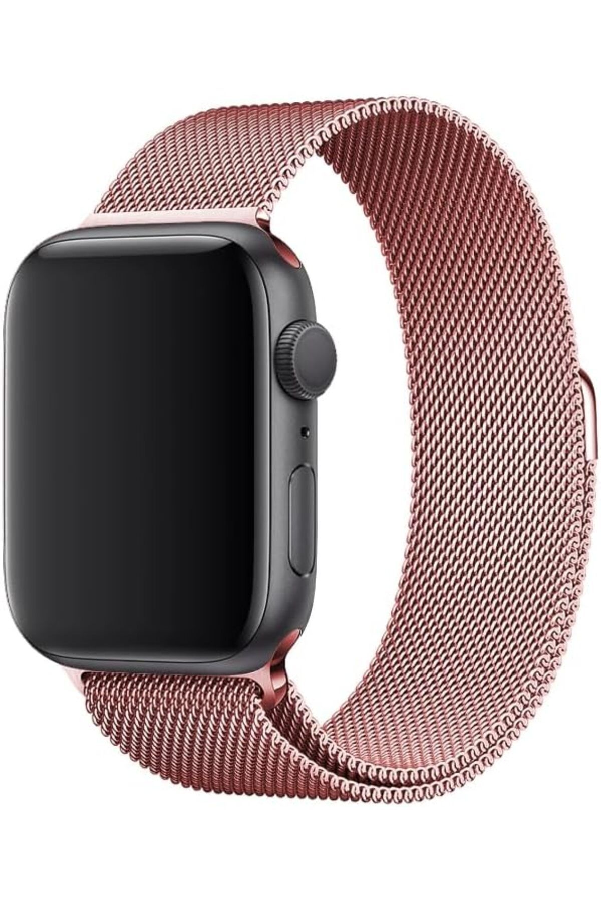 NcK Apple Watch ile Uyumlu Hasır Metal Kordon Bileği Rahatsız Etmeyen Ayarlanabilen