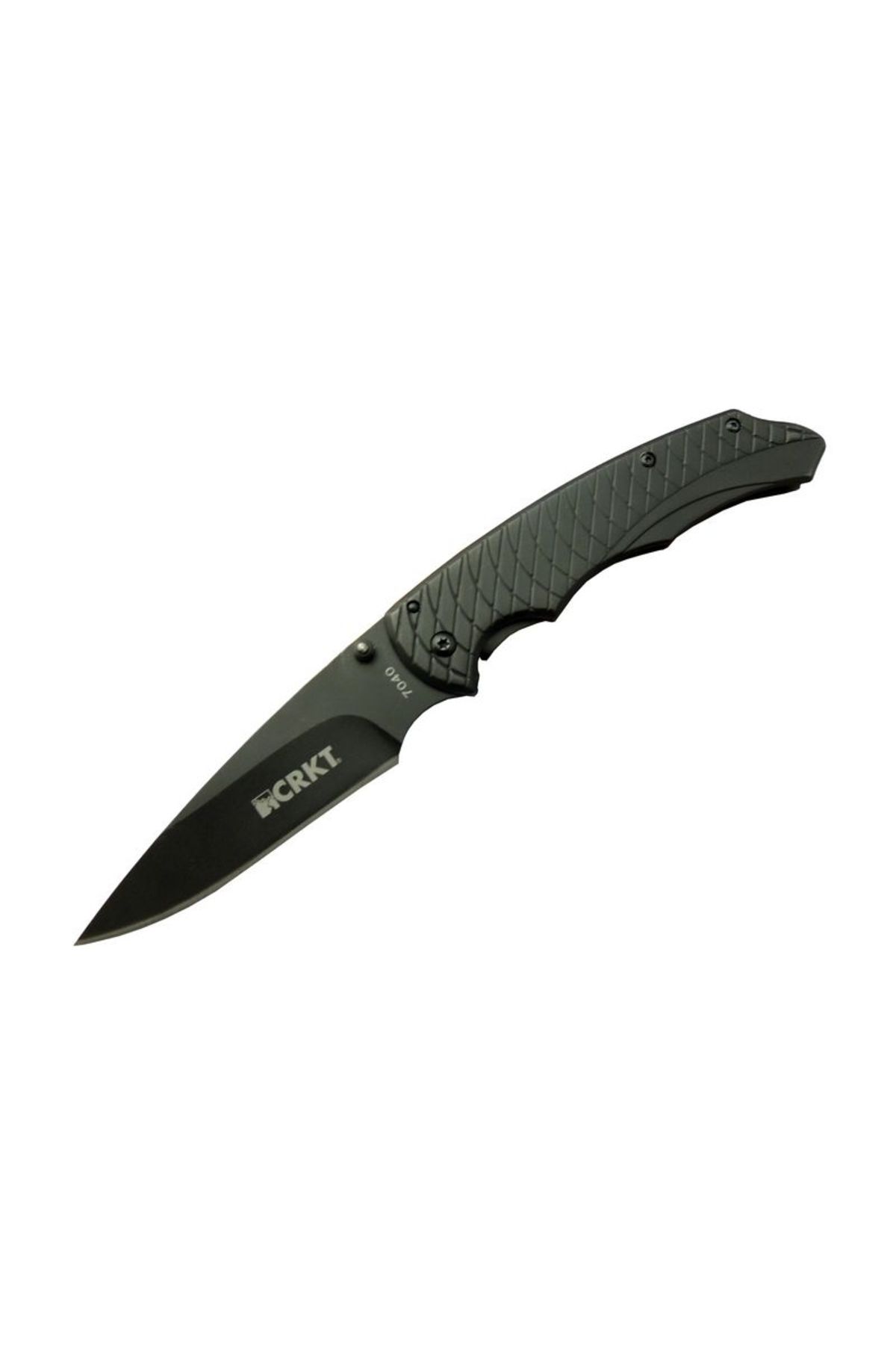 evimdeyokyok CRKT CR 7040 Siyah Kamp Çakı Metal 22 cm - Metal Saplı, Otomatik, Kılıflı, Kutulu TdrTR