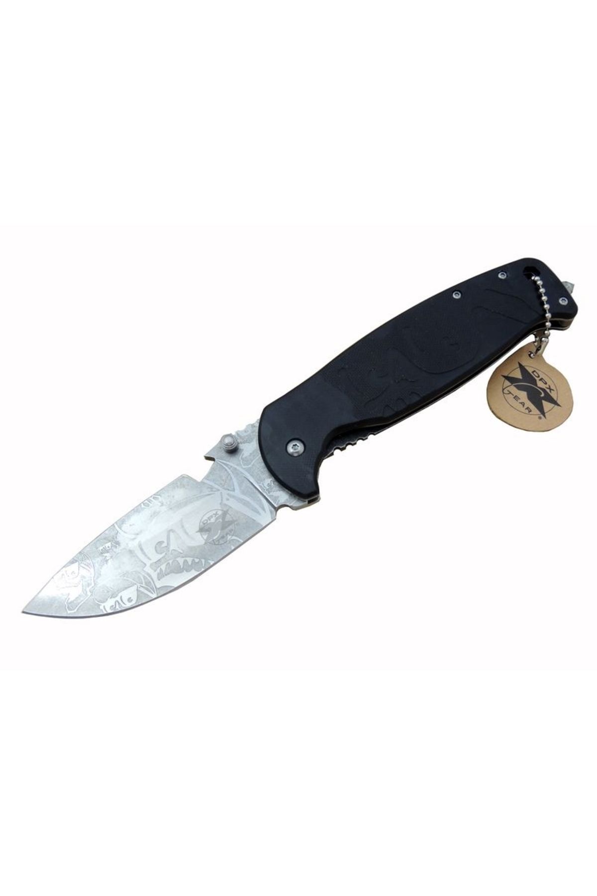 evimdeyokyok DPX Gear HST-1238 Desenli Outdoor Çakı 23,5 cm - Açacaklı, Cam Kırma Perçinli, Kılıflı TdrTR