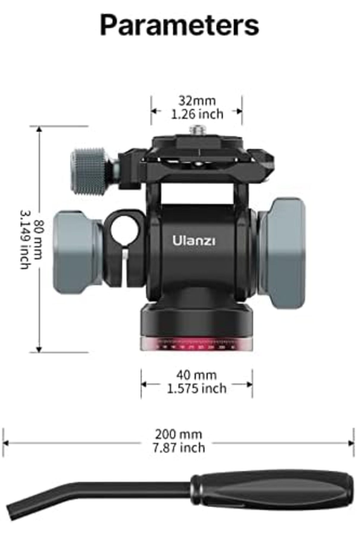 NcK U-190 Mini Ball Head Tripod Kafası