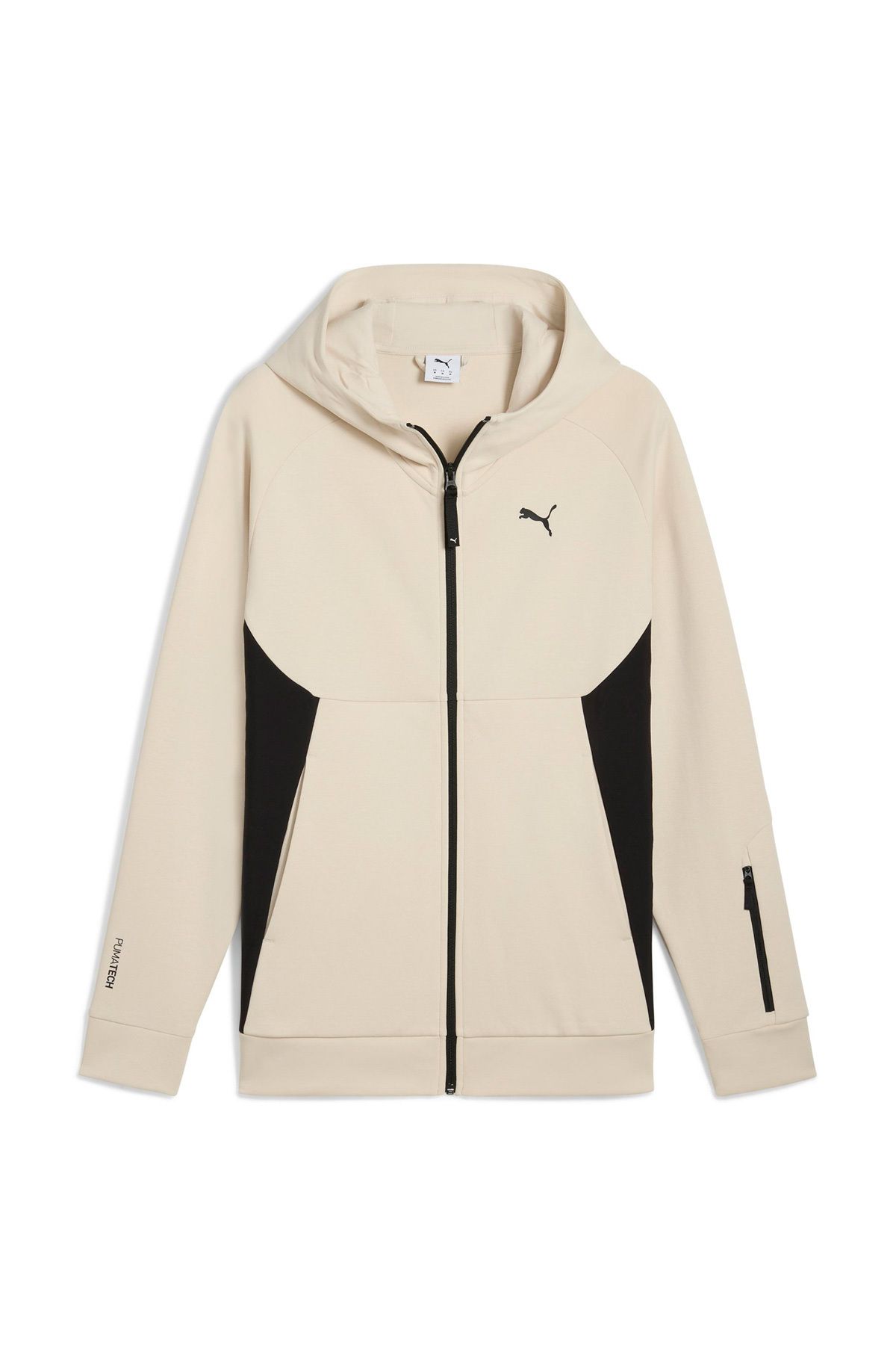 Puma TECH Full-Zip Hoodie Bej Erkek Sweatshirt